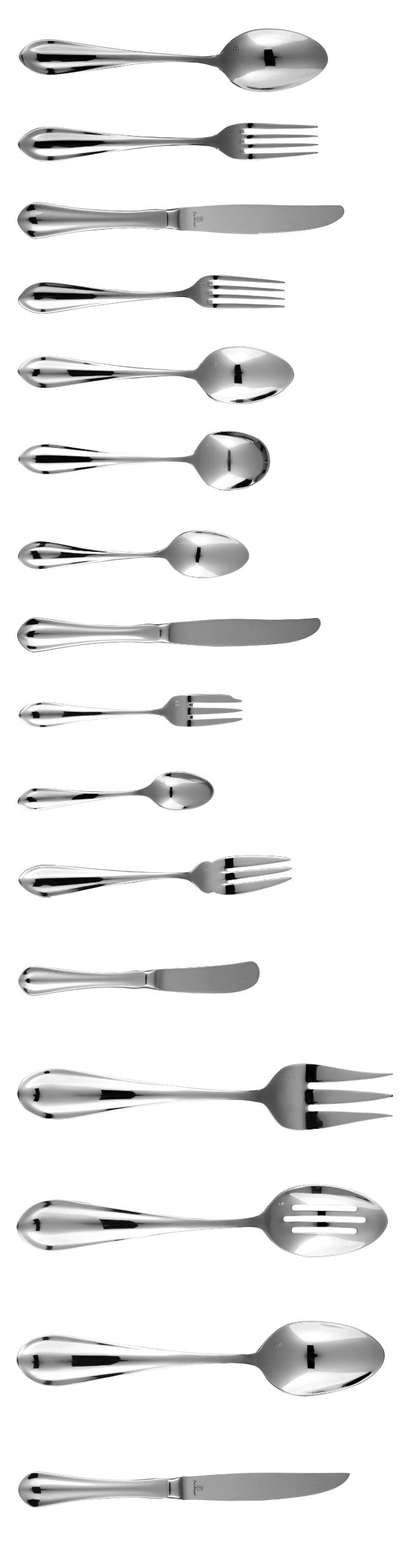 Fortessa Forge Slotted Serving Spoon, 10-Inch, 18/10 Stainless Steel, Silver