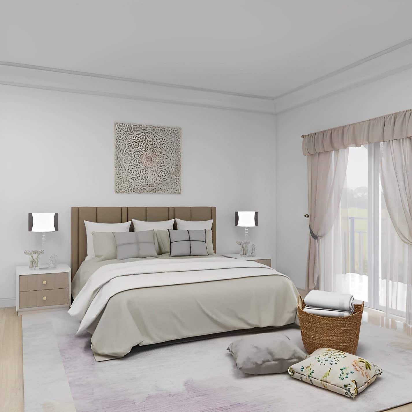 Wood Carving Wall Panel For Living Room And Bedroom 24 Inch X 24 Inch