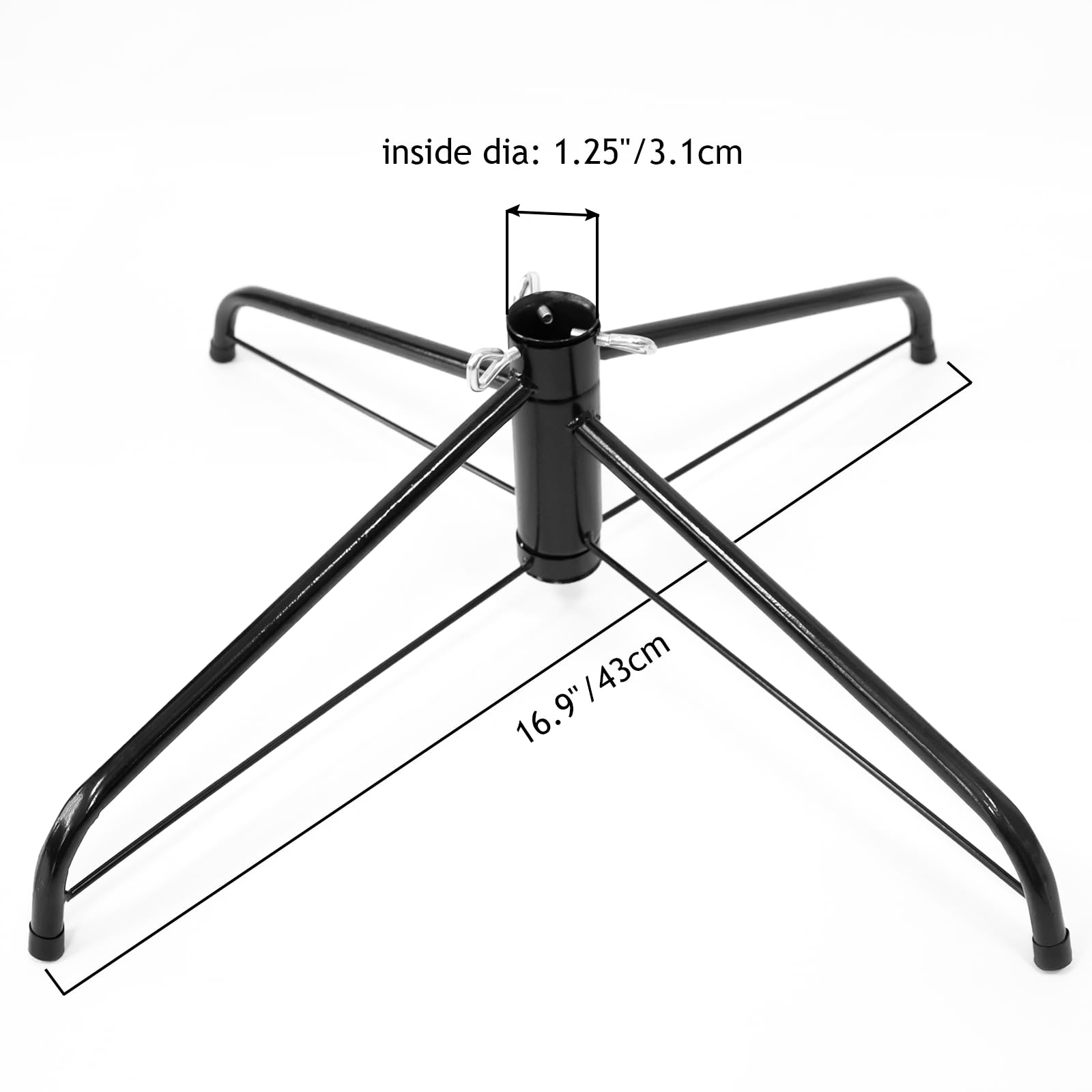 16.9 inch Christmas Tree Stand for Artificial Trees, Folding Christmas Tree Base for 3 Ft to 7 Ft Artificial Trees, Fits 0.5-1.2