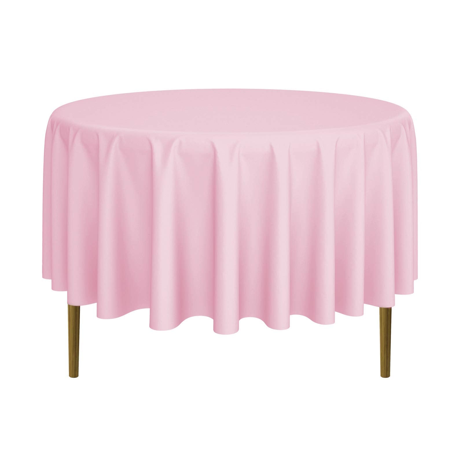 Lann'S Linens - 90 Round Premium Tablecloth For Wedding/Banquet/Restaurant - Polyester Fabric Table Cloth - Pink