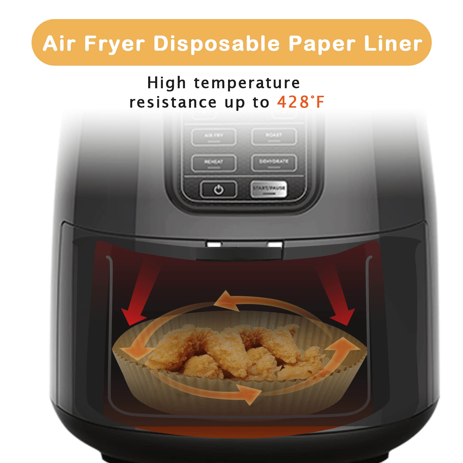 Siudangka Air Fryer Liners For Ninja Air Fryer, 100 Pcs Air Fryer Disposable Paper Liner Air Fryer Accessories For Ninja Af101 A