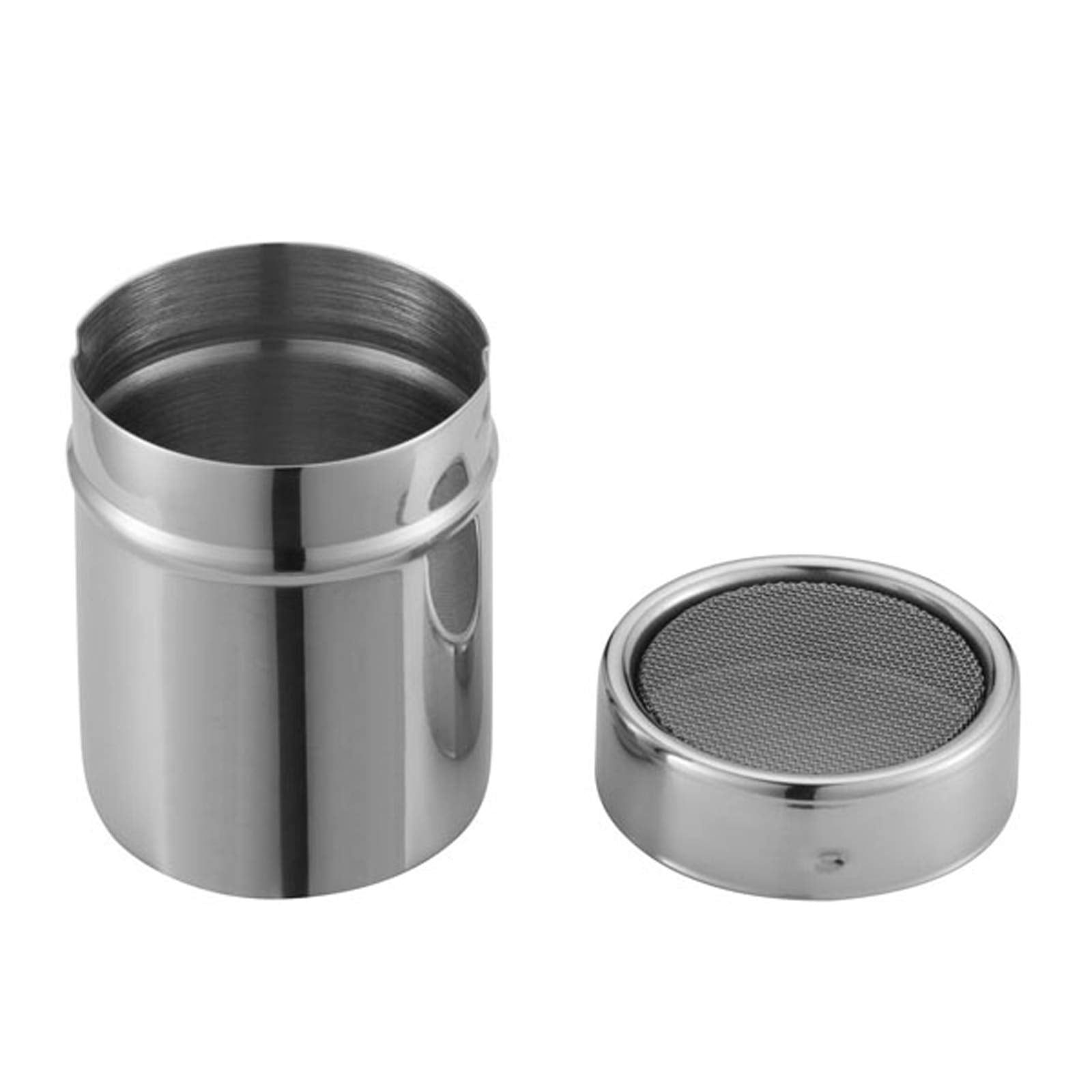Powder Sugar Shaker With Lid For Kitchen Baking Cooking, Stainless Steel Fine Mesh Shaker Cinnamon Lcing Sugar Powder Cocoa Flou