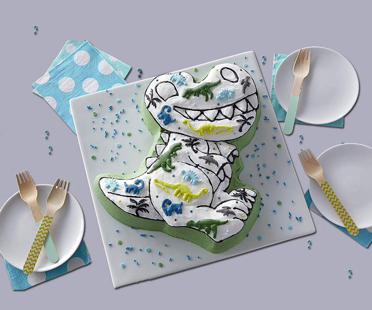 Hip Hop Dinosaur Cake Pan, Kids 3D Birthday Cake Pan, Aluminum Alloy Cake Molds Nonstick Baking Tools