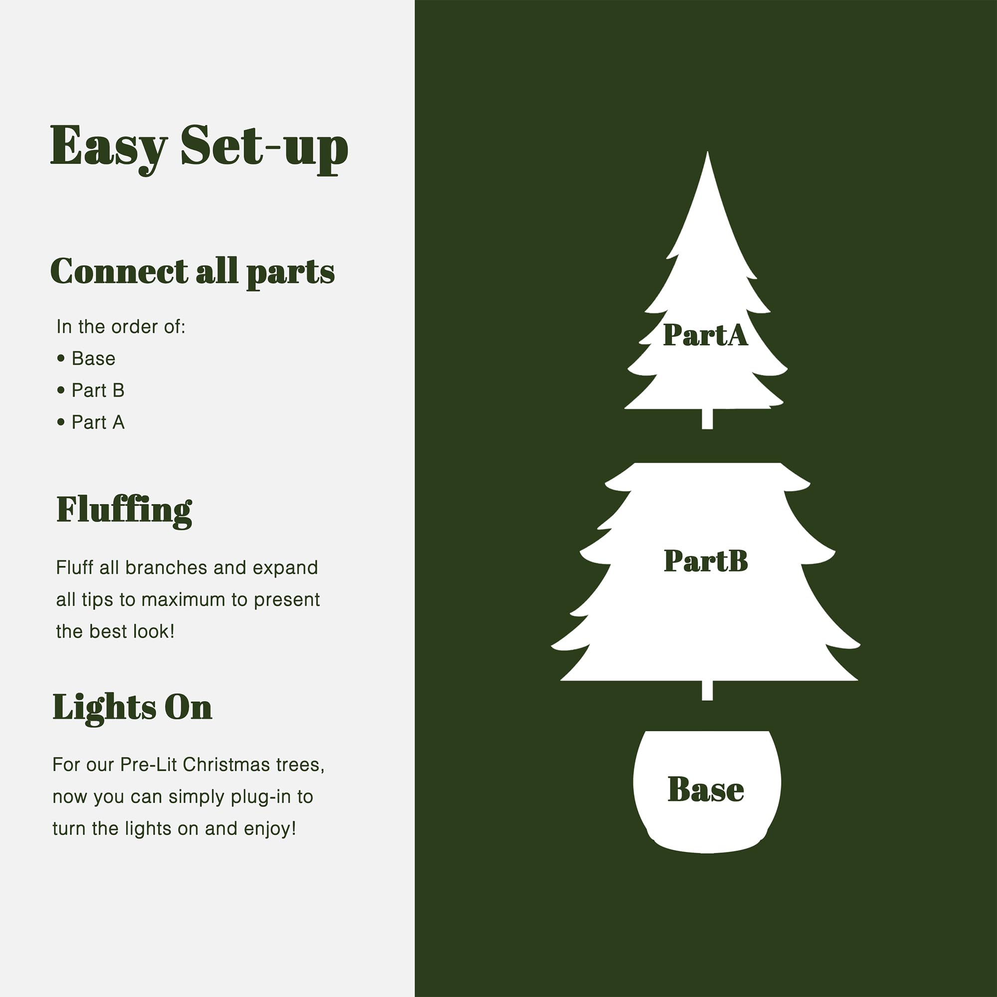 LuxenHome 4FT Small Christmas Tree, Prelit Slim Potted Artificial Christmas Trees with 50 Warm White LED Lights, Realistic Faux