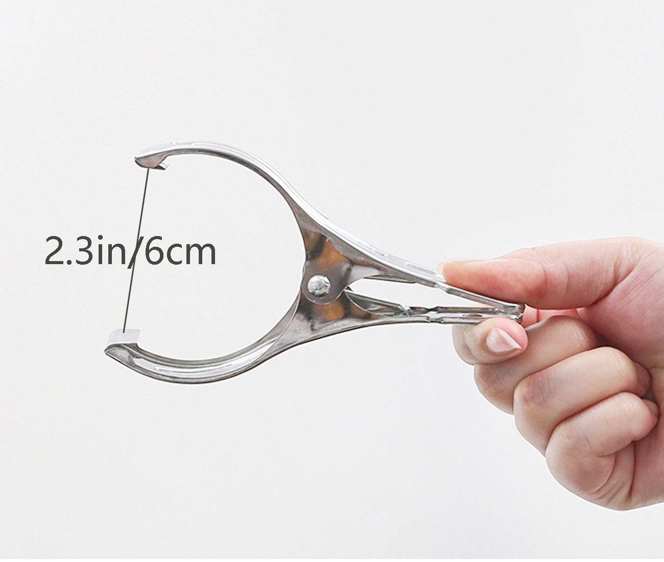 Fommen Outdoor Heavy Duty Clothespins 10 Pack Large Stainless Steel Quilt Clips,Beach Towel Clips,Curtain Clamps,Rubber Tipped M