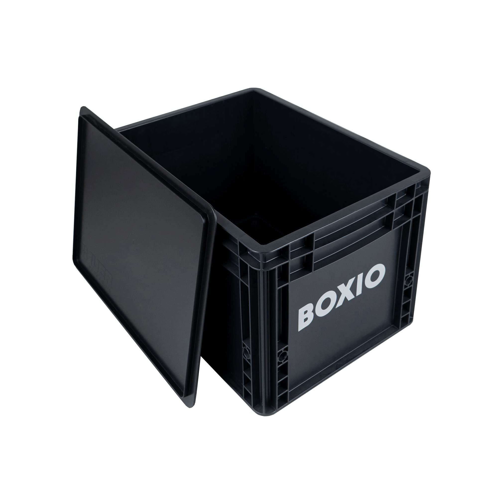 Boxio Solo: Storage Box With Lid - 15.7'' X 11.8'' X 11.0'' - Perfect Plastic Transport Box For Camping, Boat Or Garden - Stacka