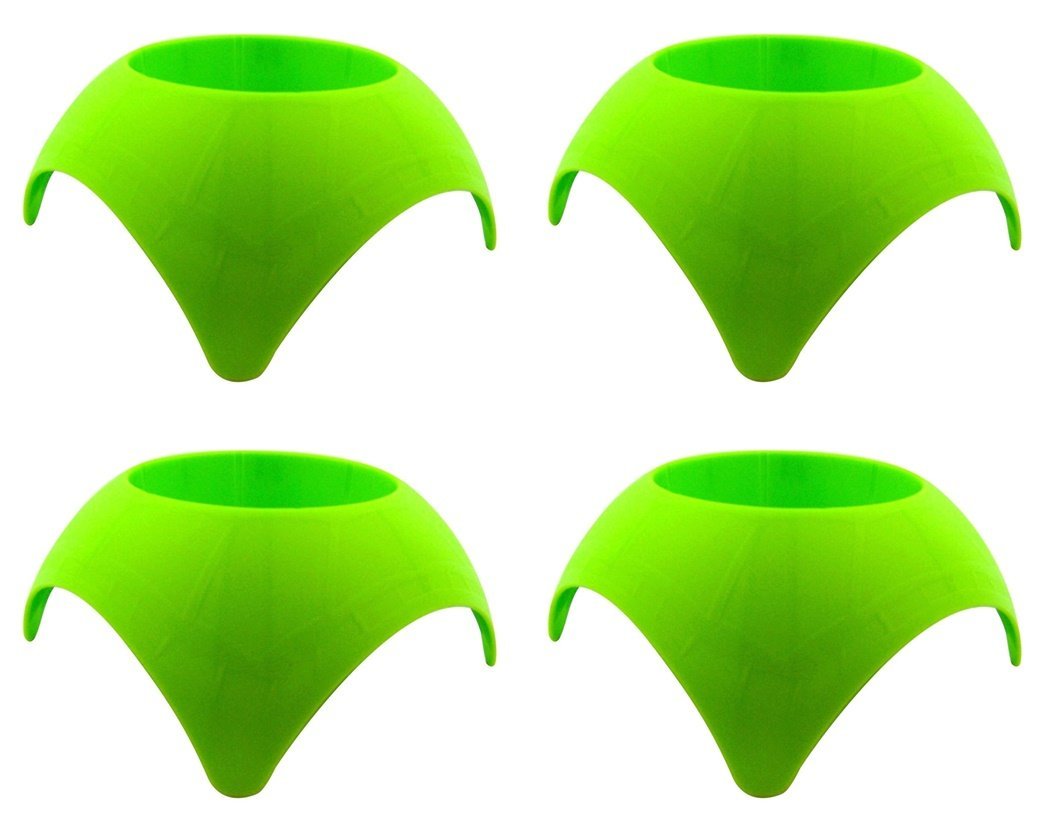 Beach Vacation Accessory Turtleback Sand Coaster Drink Cup Holder, Lime Green, Pack Of 4
