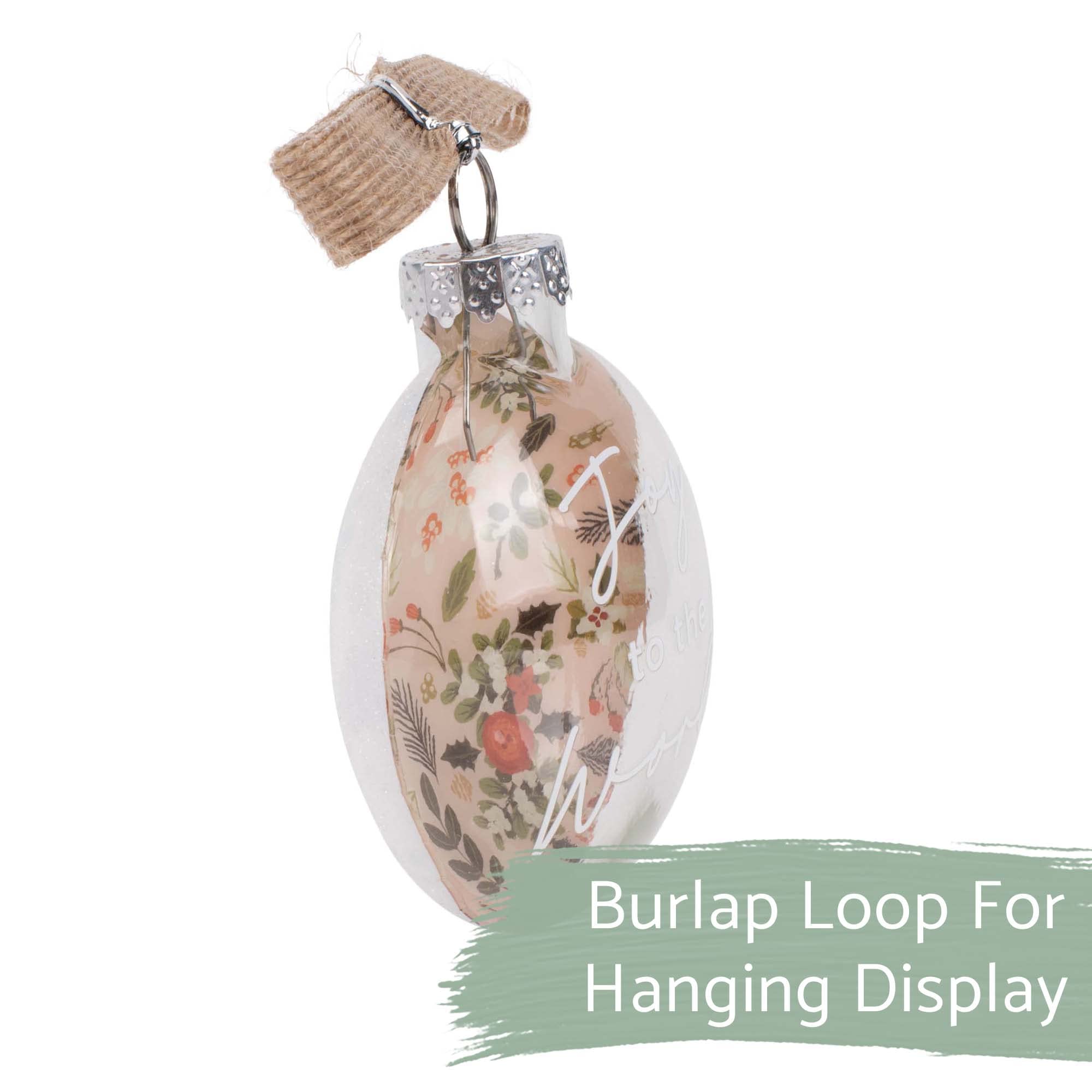 Elanze Designs Joy to The World Floral Pink 4 inch Glass Round Disc Christmas Ornament