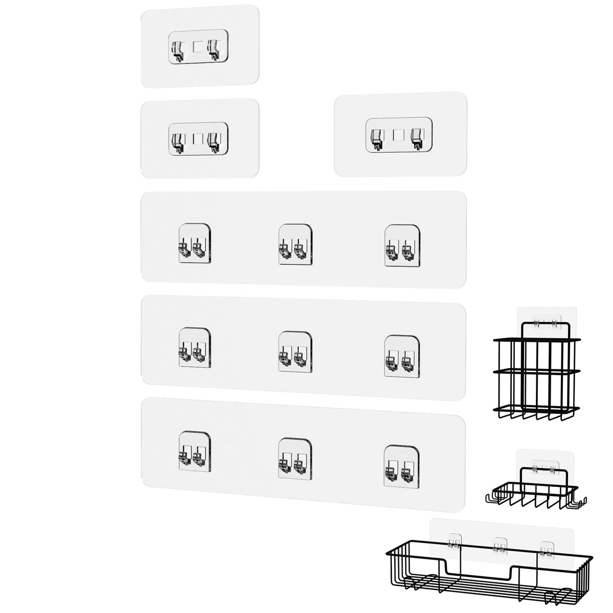 Jovware Shower Caddy Adhesive Strips, Shower Caddy Adhesive Replacement Stickers, Adhesive For Shower Shelves, Shower Shelf Adhe