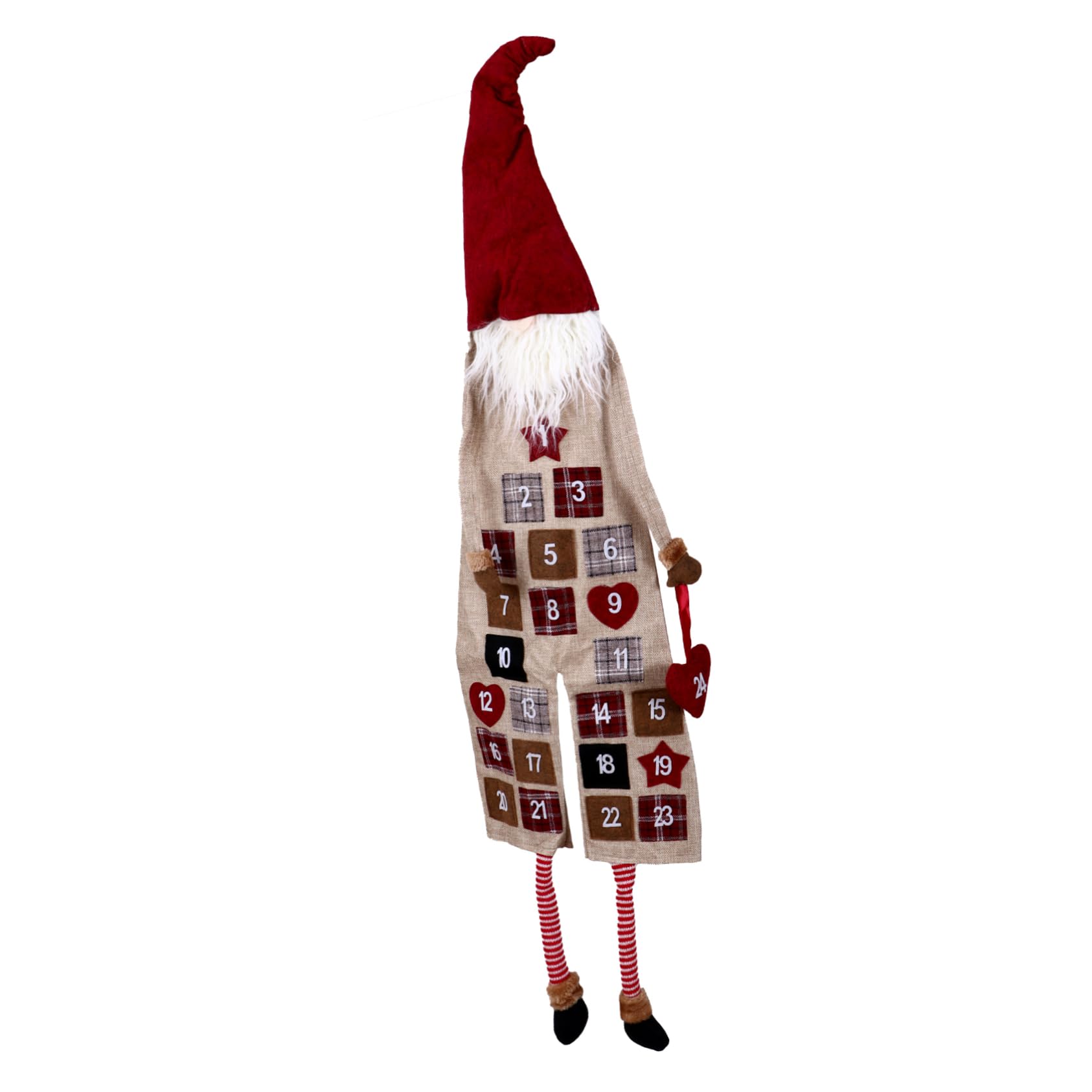 EXCEART Christmas Advent Calendar Hanging Gnome Doll Festive Decoration for Holiday Countdown Design for Home Party for Boys and