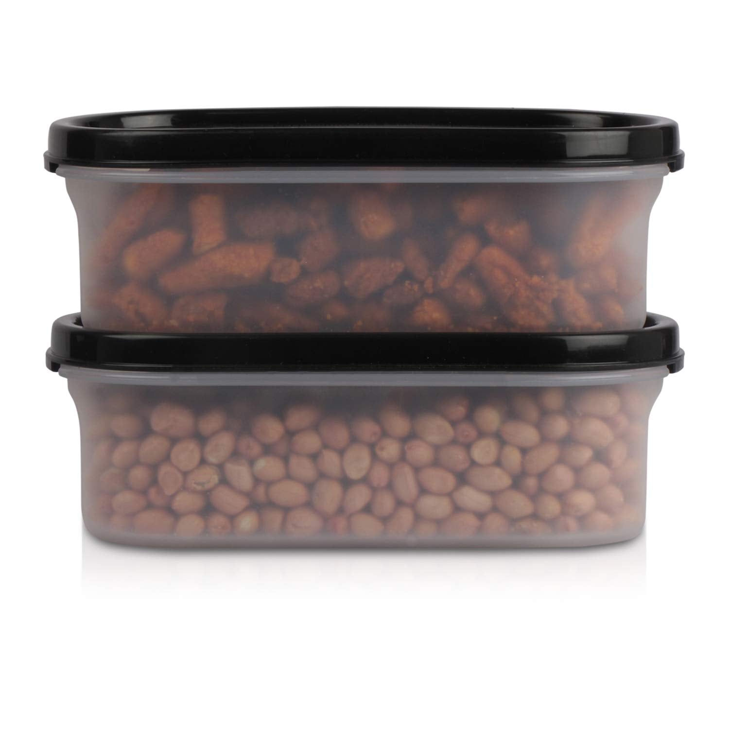 Cutting Edge Essentials 525Ml Anti Bacterial Modular Container Black (Set Of 2)