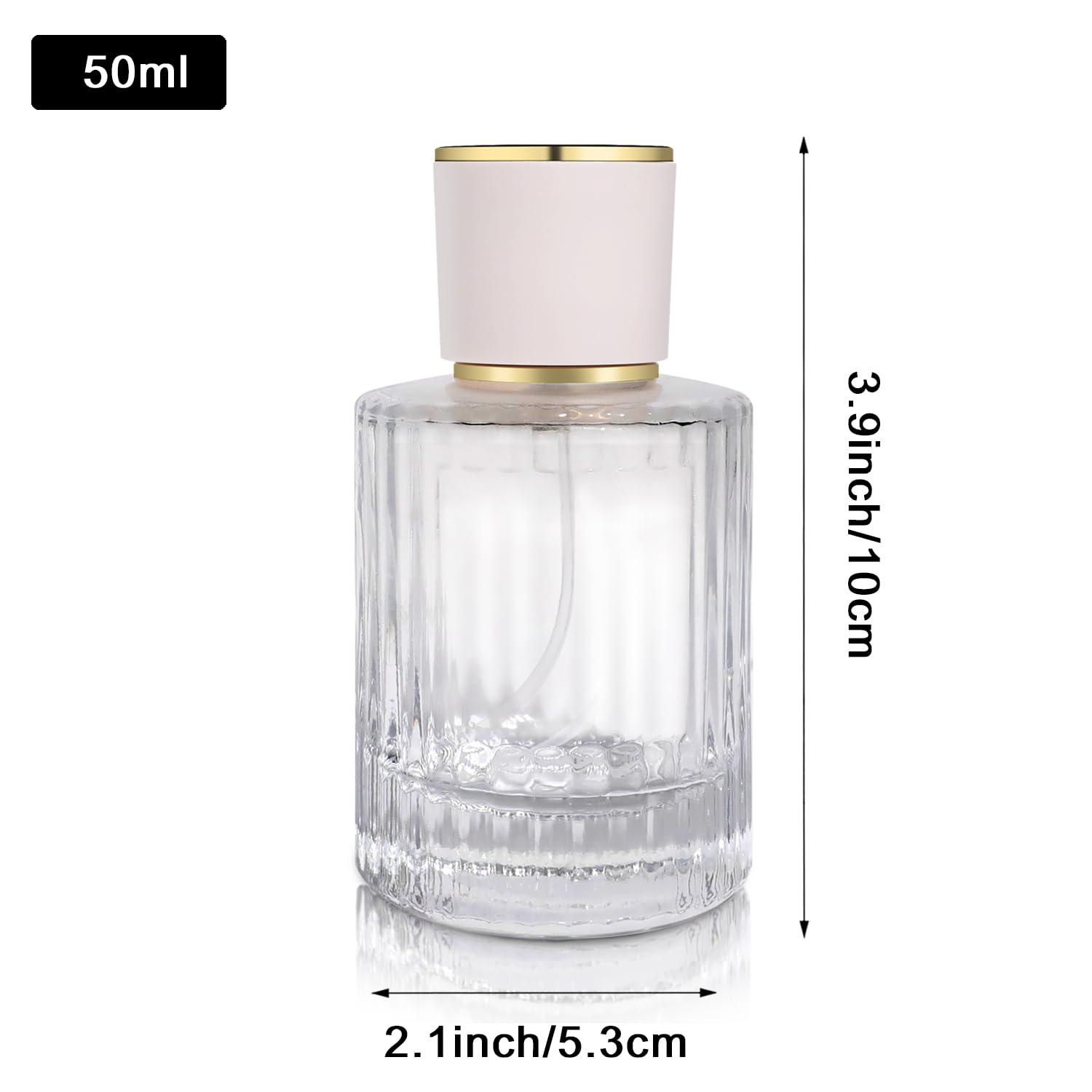 Yerpkefey 50Ml/1.7 Oz Glass Spray Bottle Perfume Atomizer,Refillable Perfume Spray Bottle Perfume Bottles Empty With 3 Kinds Of