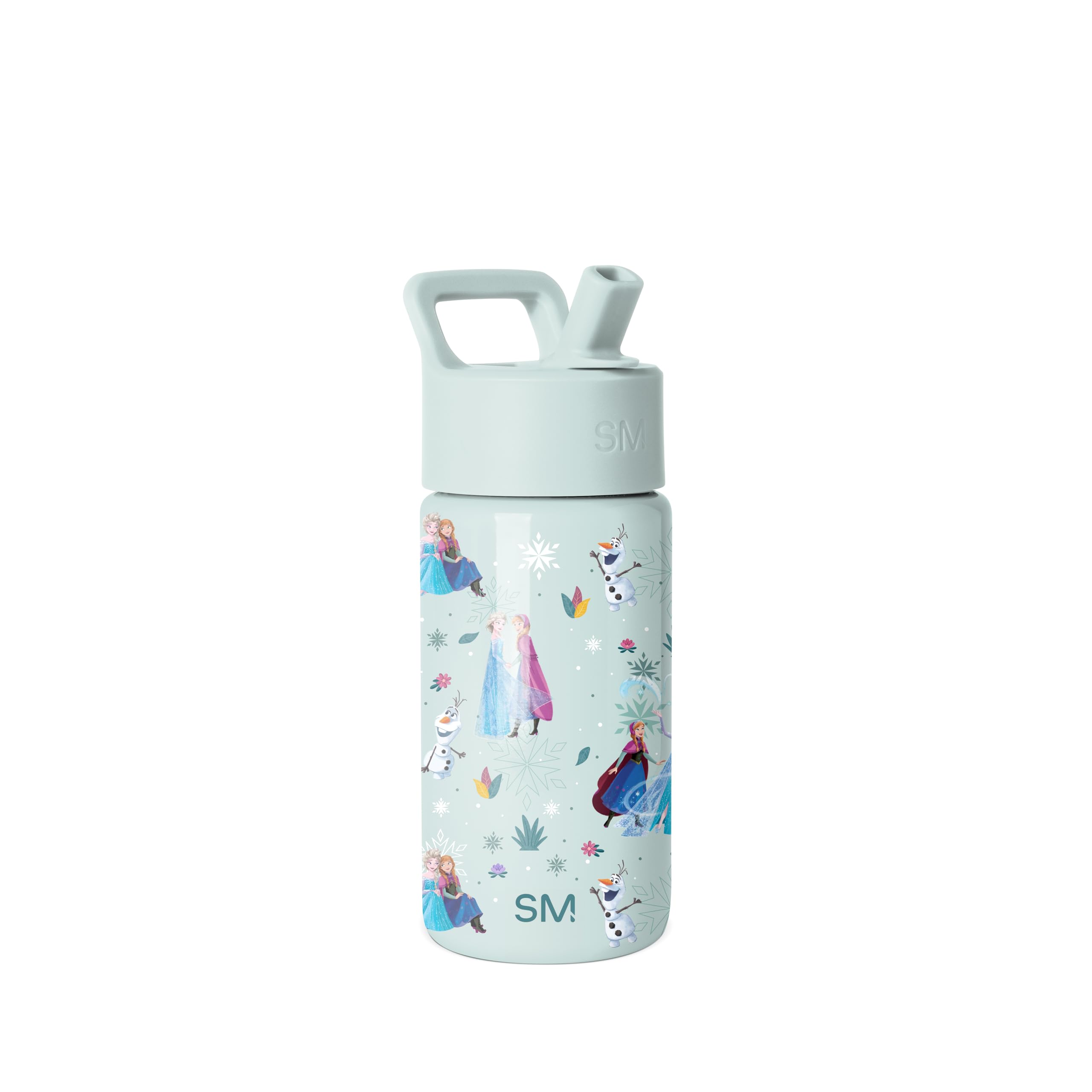 Simple Modern Disney Frozen Kids Water Bottle with Straw Lid | 14oz Insulated Stainless Steel Kids Tumbler & Spill Proof Toddler