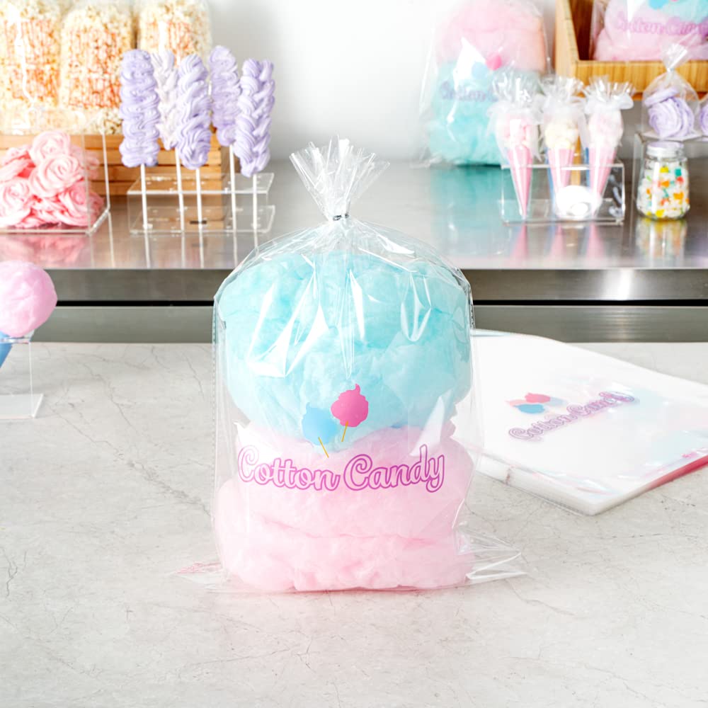 Restaurantware Bag Tek 12 X 18 Inch Bags For Cotton Candy 100 Greaseproof Cotton Candy Bags - Hot & Cold Friendly Freezable Clea