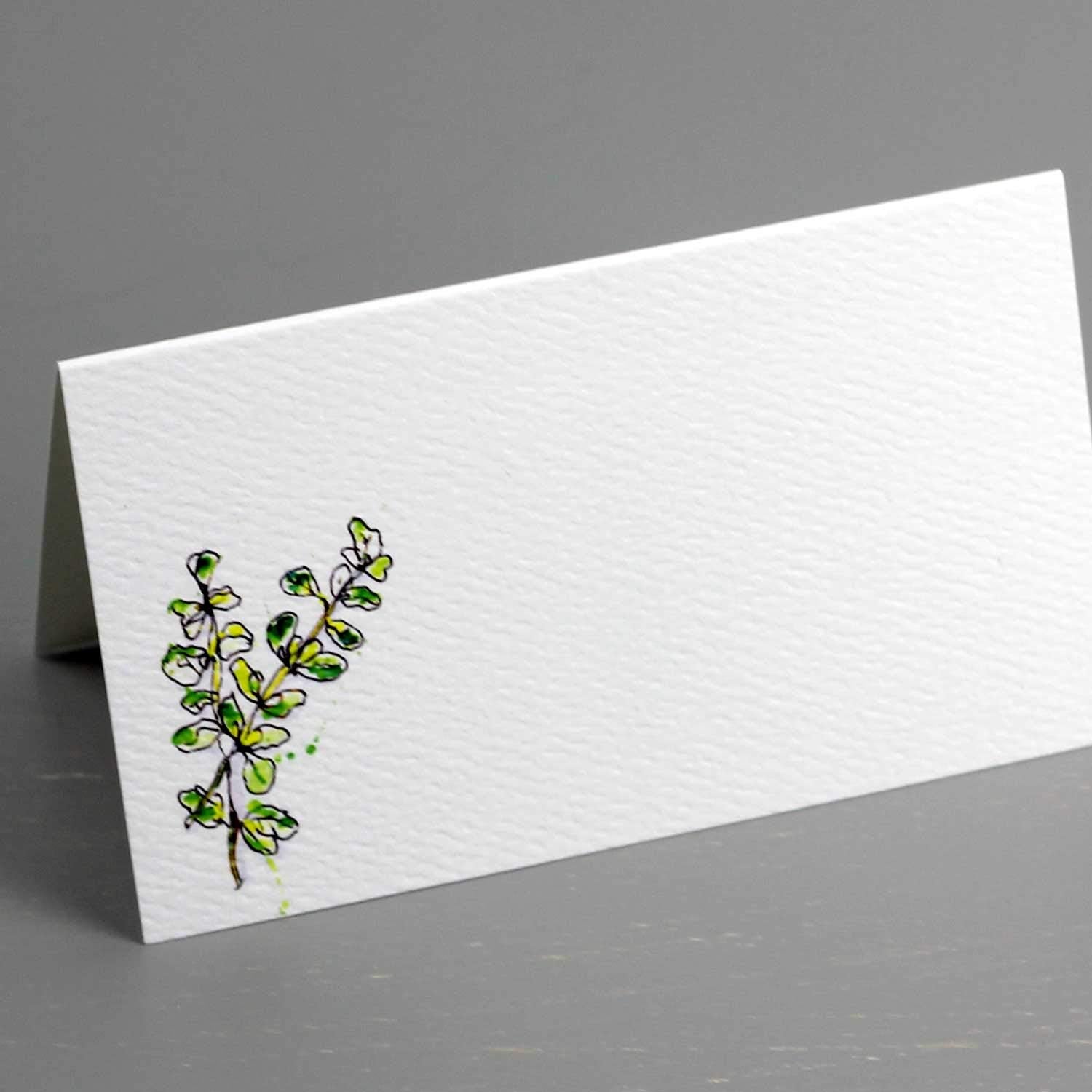 Herb Place Cards (4 Herbs) For Dinner Parties And Events. Table Tent Style, Scored For Easy Folding. Available In Packages Of 12