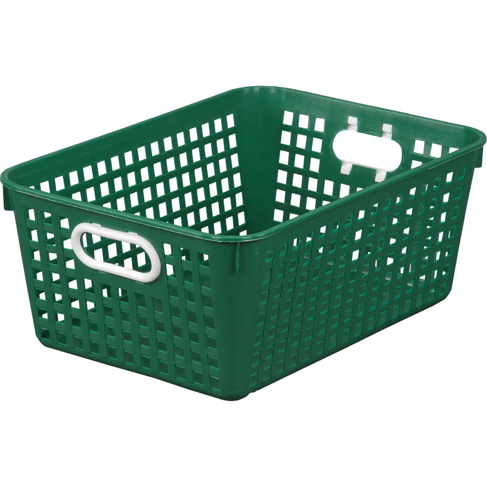 Really Good Stuff Large Plastic Book Baskets, 13?'' By 10'' By 5?'' - 12 Pack, Green | Classroom Library Organizer, Toy Storage,