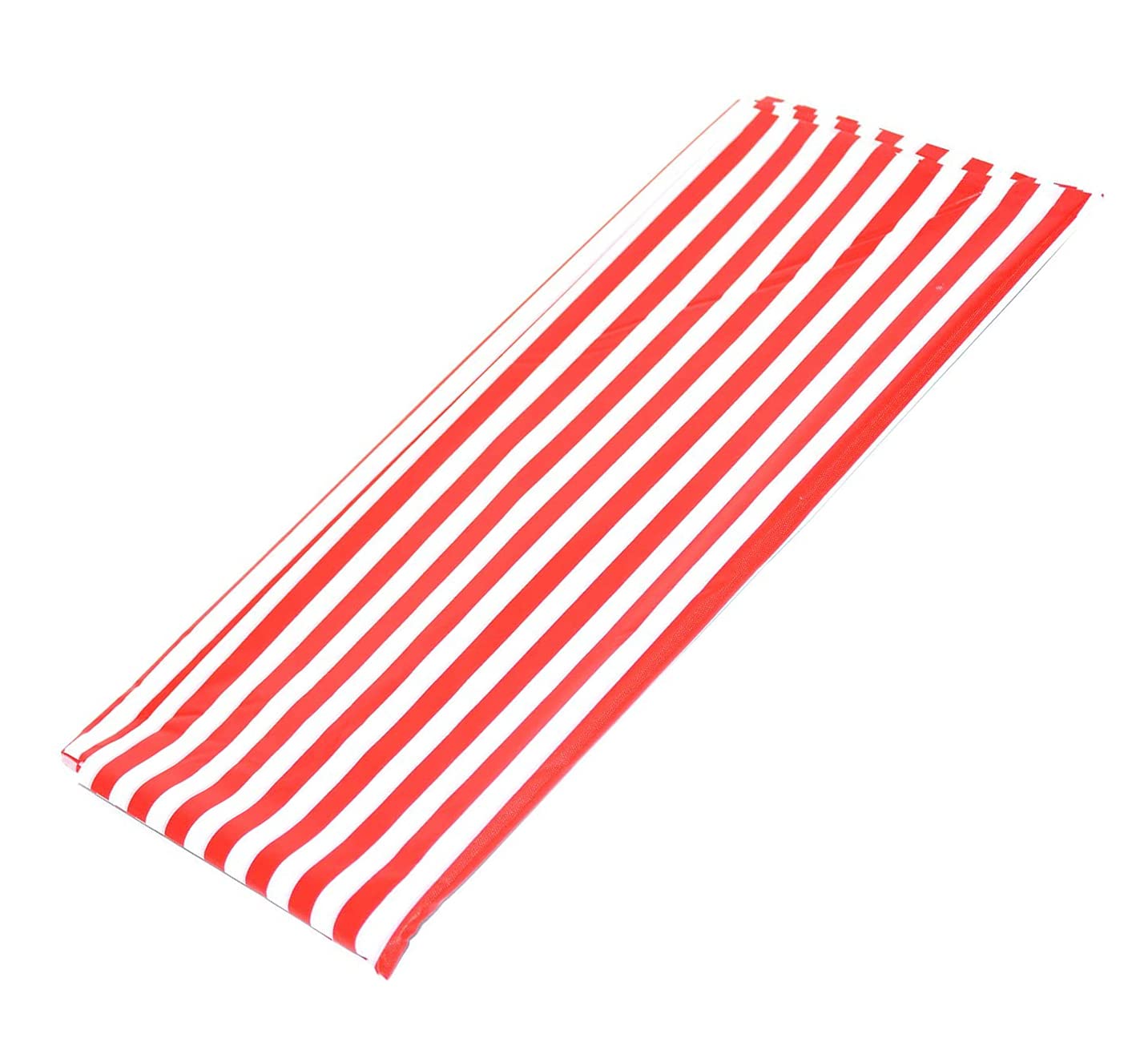 Yansanido Disposable Plastic Picnic Party Tablecloth, 2 Pcs Red White Stripe Plastic Picnic Tablecloth 108 Inch X 54 Inch Rectan
