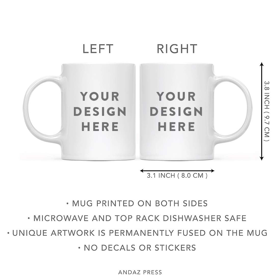 Andaz Press 11oz. Funny Rude Coffee Mug Gift, Typewriter Style, Fresh Out of Fucks, 1-Pack