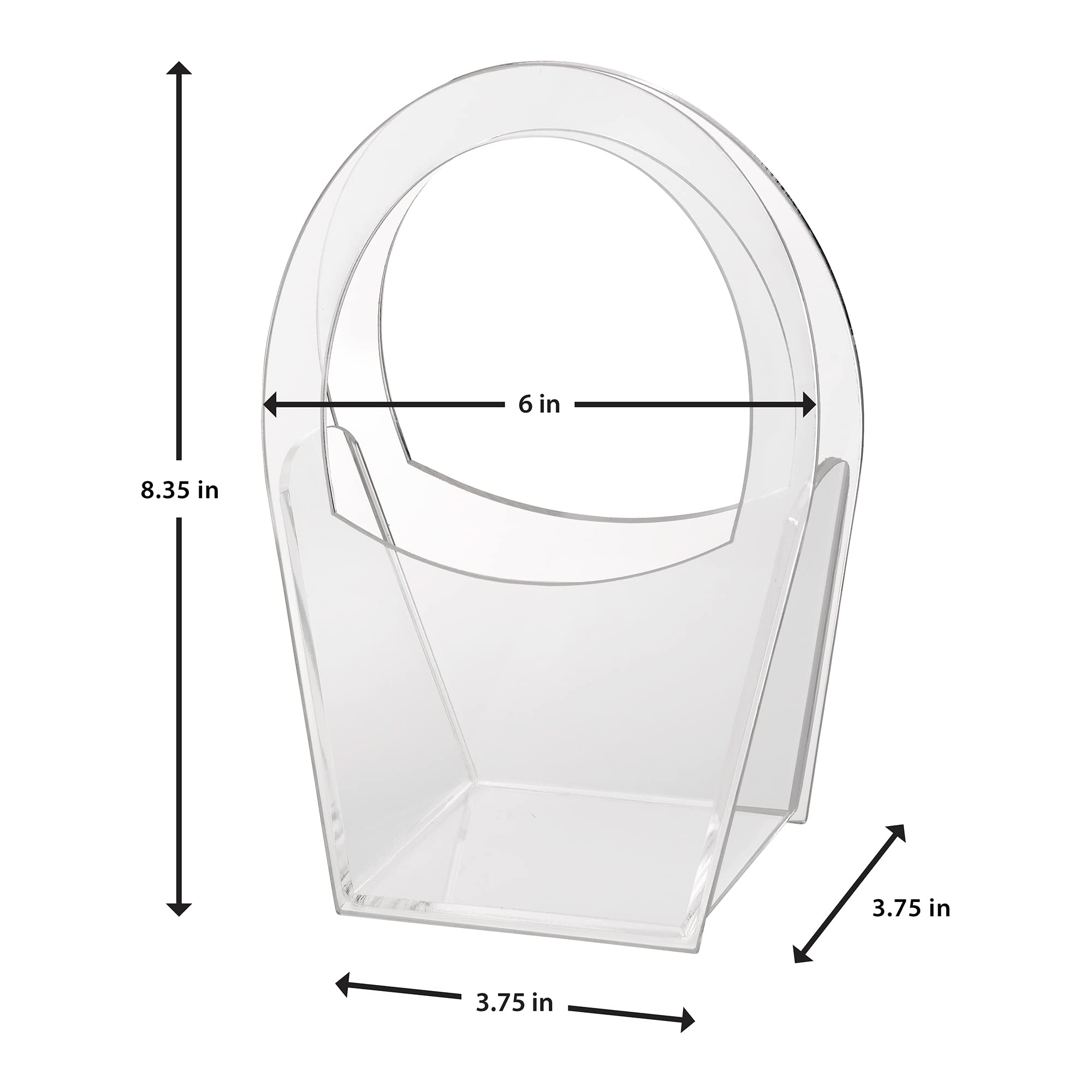Lillian Rose Clear Modern Flower Girl Basket, One Size