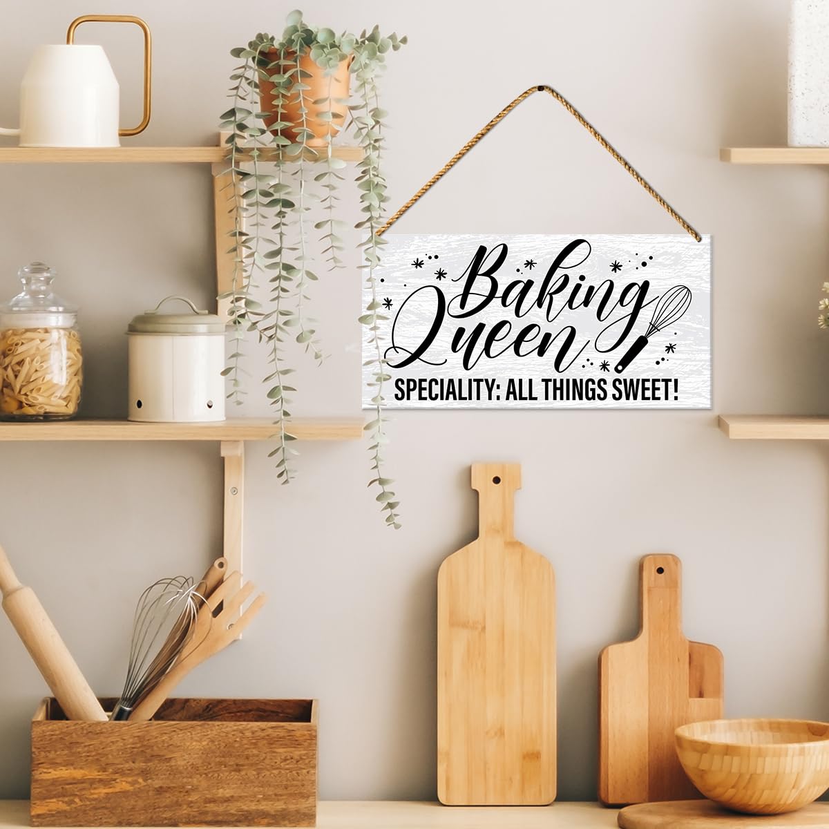 Kitchen Baking Wood Sign Gifts, Birthday Christmas Mothers Day Cooking Gifts, Best Cook Ever Gifts, Baking Gifts For Women Mom B