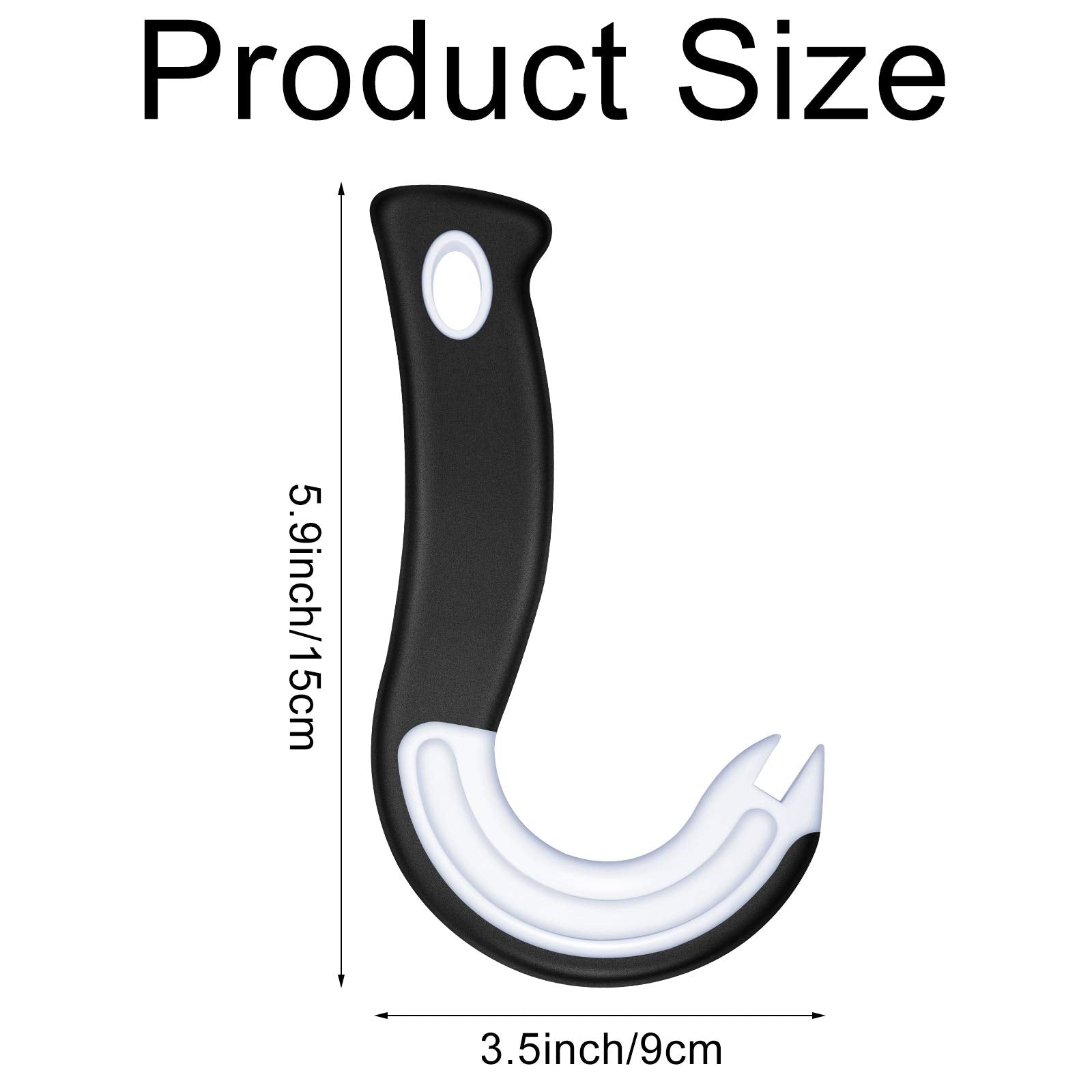 Mudder Easy Grip Can Opener - 2 Pieces, Rubber, 5.9x3.5 inches, Black and White, Model Mudder-Opener-1136