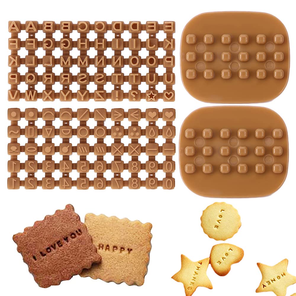 Pack Of 100 Alphabet Number Letter Cookie Cutters Set Stamp Press Biscuit Fondant Decorating Baking Tools