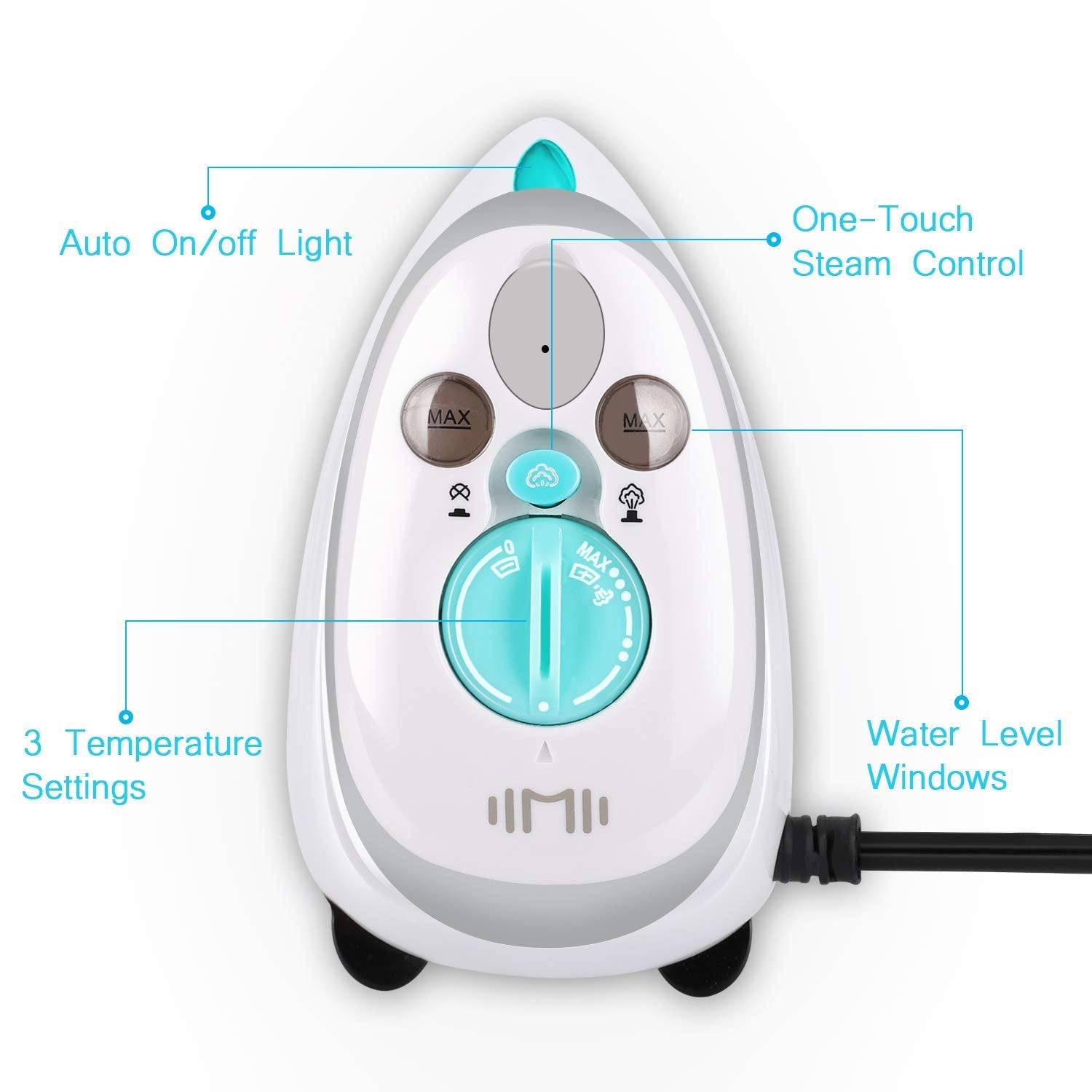 Iimii Mini Travel Steam Iron, Dual Voltage 420W Power, Fast Heat Up, Powerful Steam, Non-Stick Soleplate And Compact Design, Bes