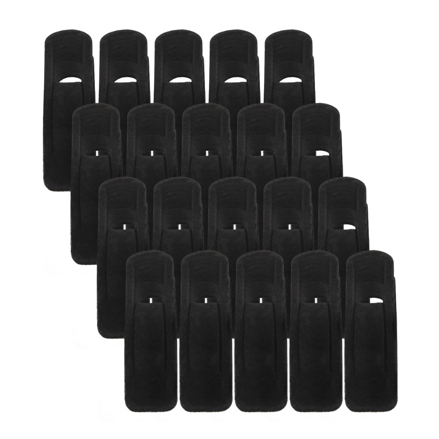 Velvet Hangers Pack - Premium Clip Hangers - Non-Slip And Practical Black Velvet Hanger Ideal For Pants, Baby Clothes, Skirts, D