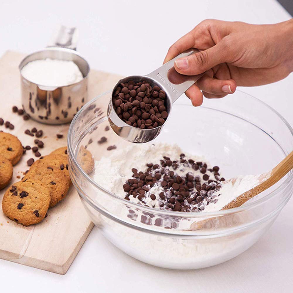 Measuring Cups,Stainless Steel Measuring Cup Food Grade Measuring Cup For Kitchen Cooking And Baking (Set Of 7)