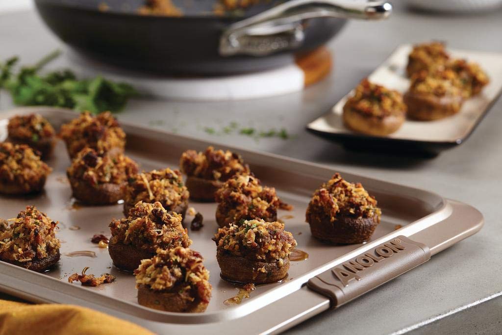 Anolon Bronze Nonstick Baking Sheet / Cookie Sheet / Cookie Pan With Grips - 11 Inch X 17 Inch, Brown