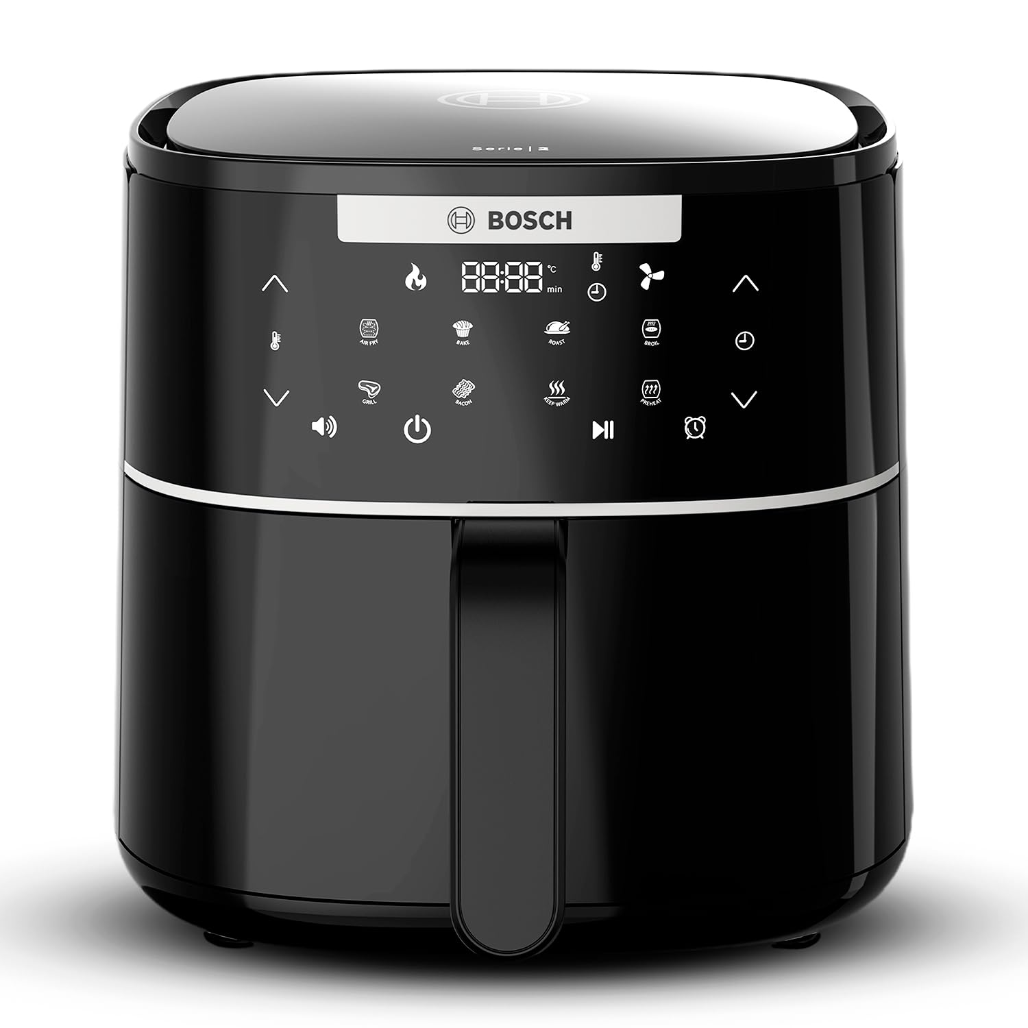 Bosch Cripsmaxx Air Fryer 4L, With Touch Panel, Smart Integrated System, With Adjustable Grid With 6 Preset+ Preheat And Keep Wa