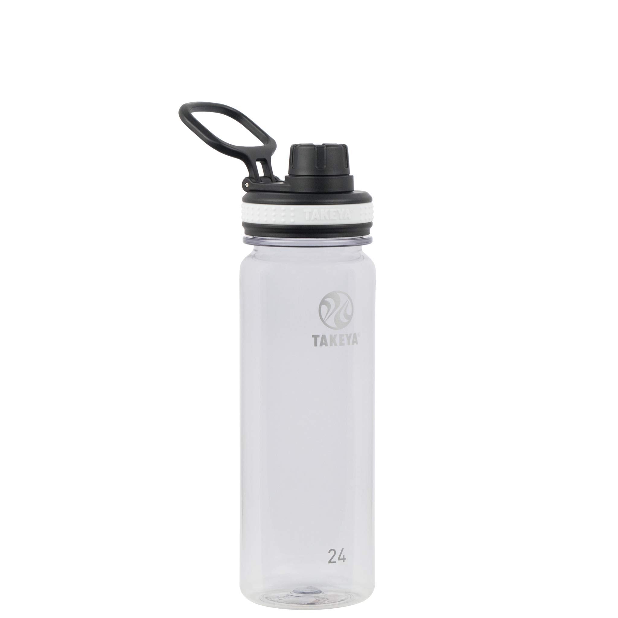 Takeya 24 Oz Tritan Plastic Sport Water Bottle With Spout Lid, Premium Quality, Bpa Free Food Grade Materials, Clear