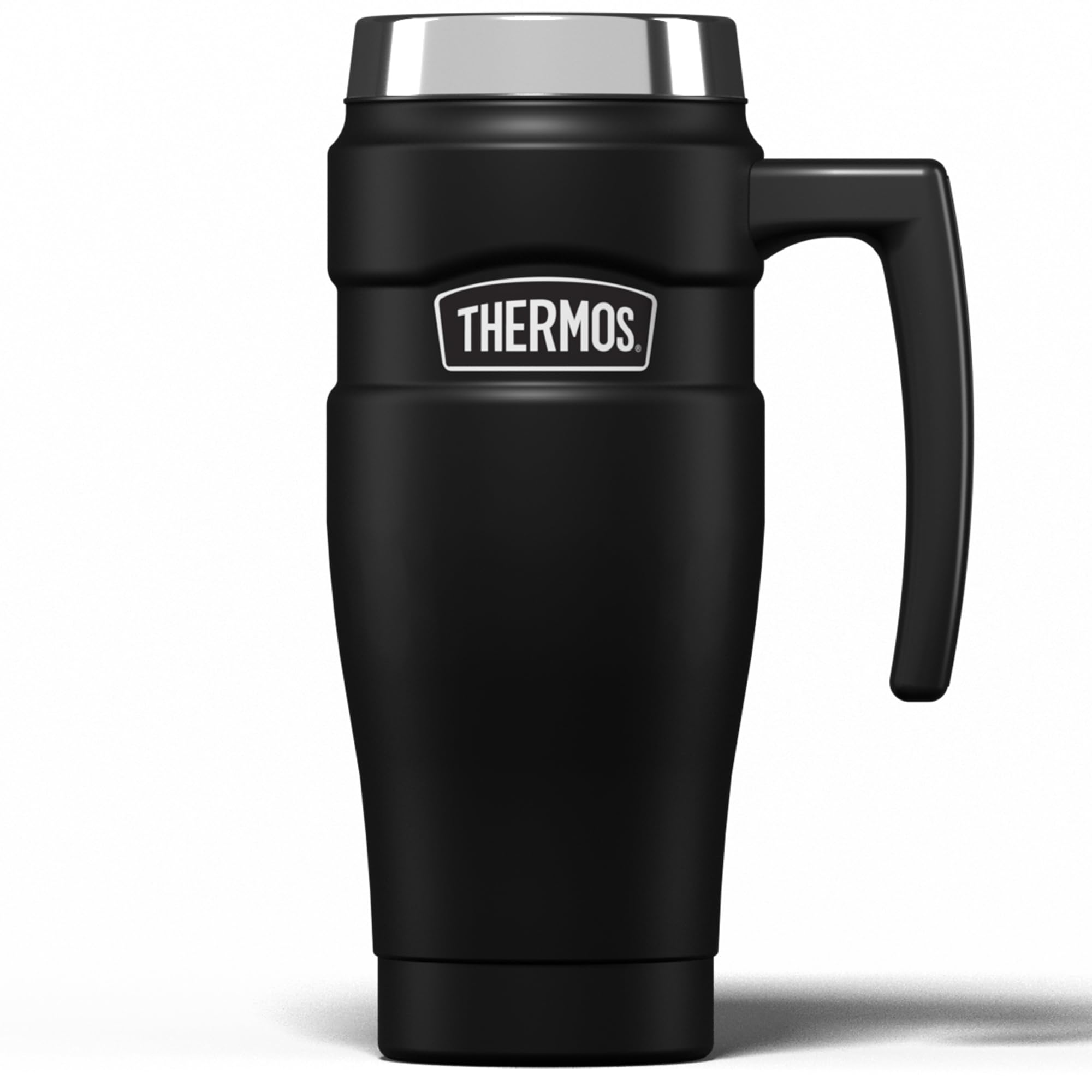 Thermos 101834 Stainless King Travel Mug, Matt Black, 470 ml