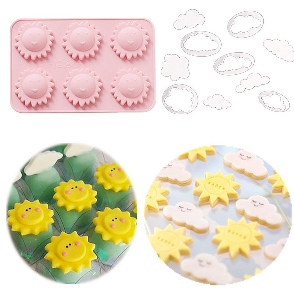 Jevenis Set Of 6 You Are My Sunshine Party Supplies You Are My Sunshine Cake Mold You Are My Sunshine Cupcake Decoration Sun Mol