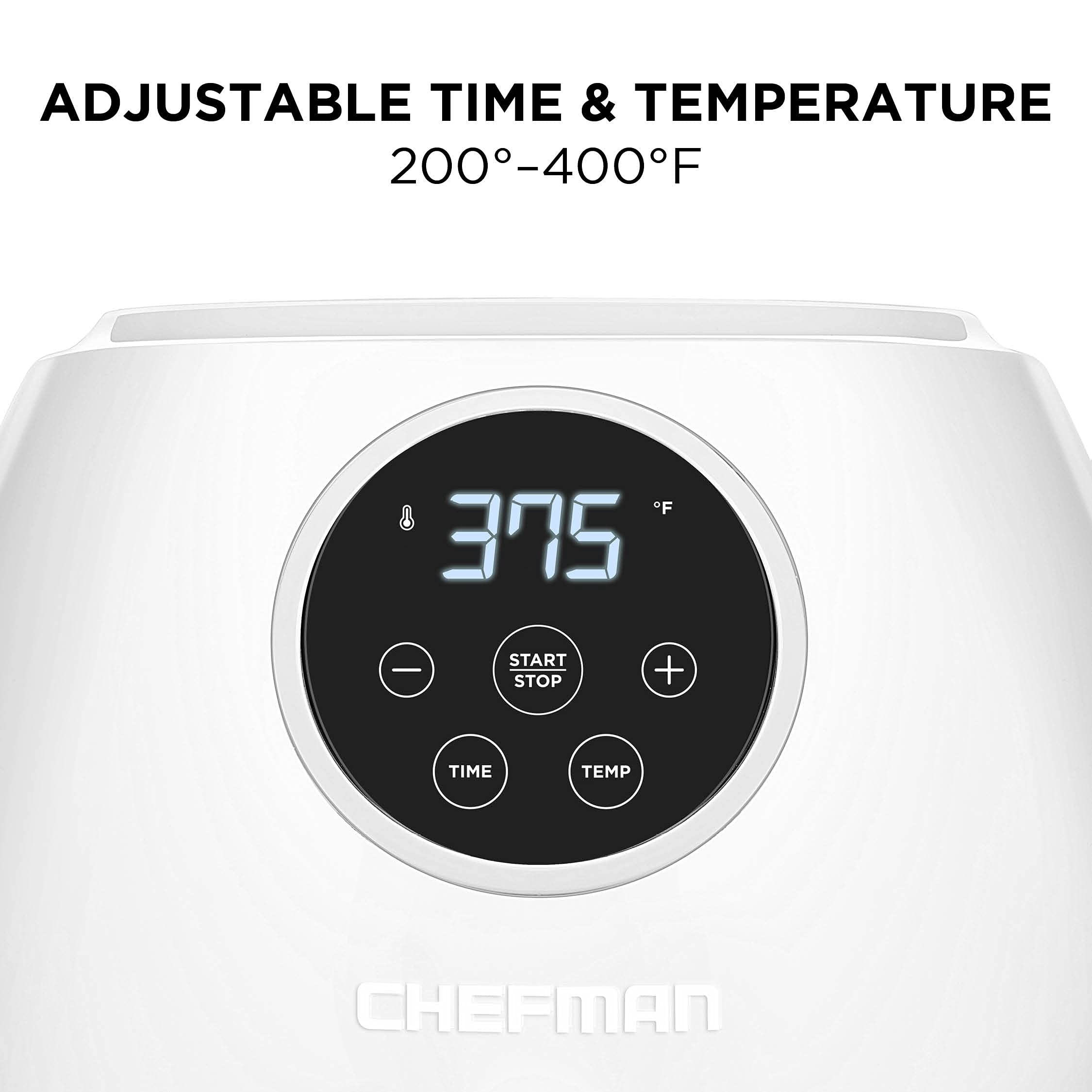 Chefman Small Air Fryer Healthy Cooking, 3.7 Qt, Nonstick, User Friendly And Digital Touch Screen, W/ 60 Minute Timer & Auto Shu