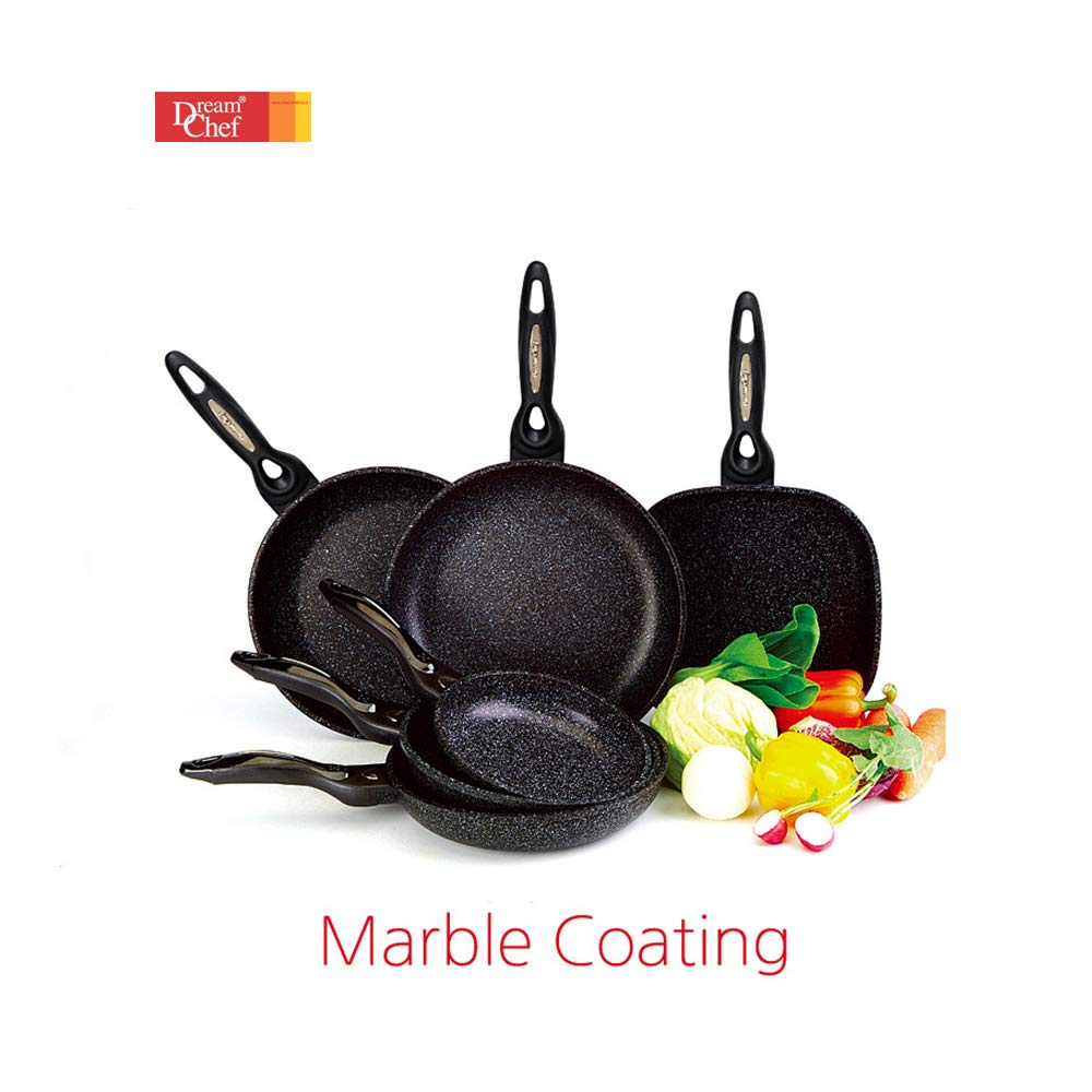Dream Chef Marble Coated Cast Aluminum Non Stick Frying Pan (30Cm / 12 Inch)
