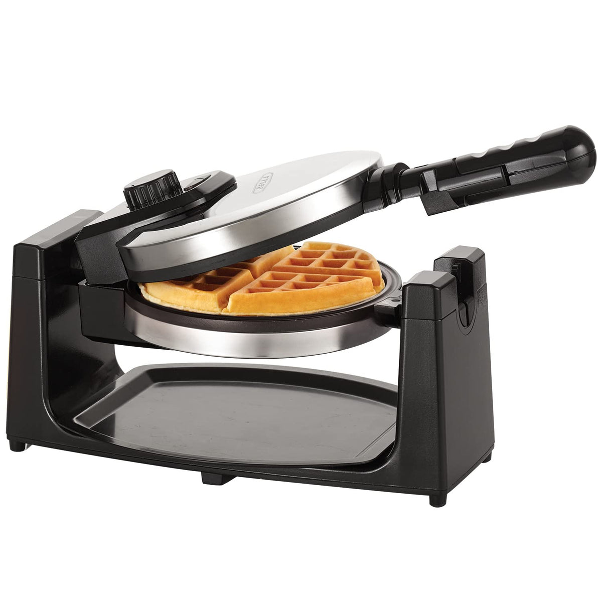 Bella Classic Rotating Belgian Waffle Maker With Nonstick Plates, Removable Drip Tray, Adjustable Browning Control And Cool Touc