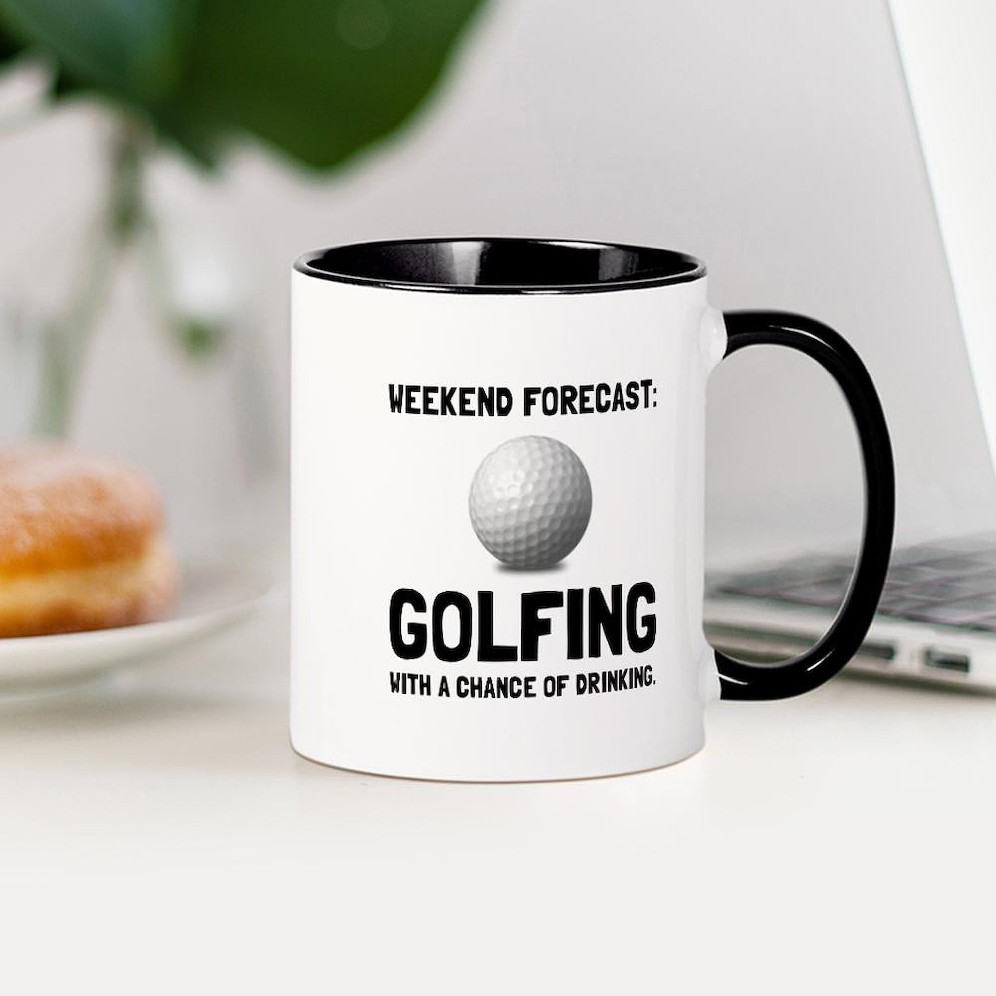 CafePress Weekend Forecast Golfing Mugs 11 oz (325 ml) Ceramic Coffee Mug