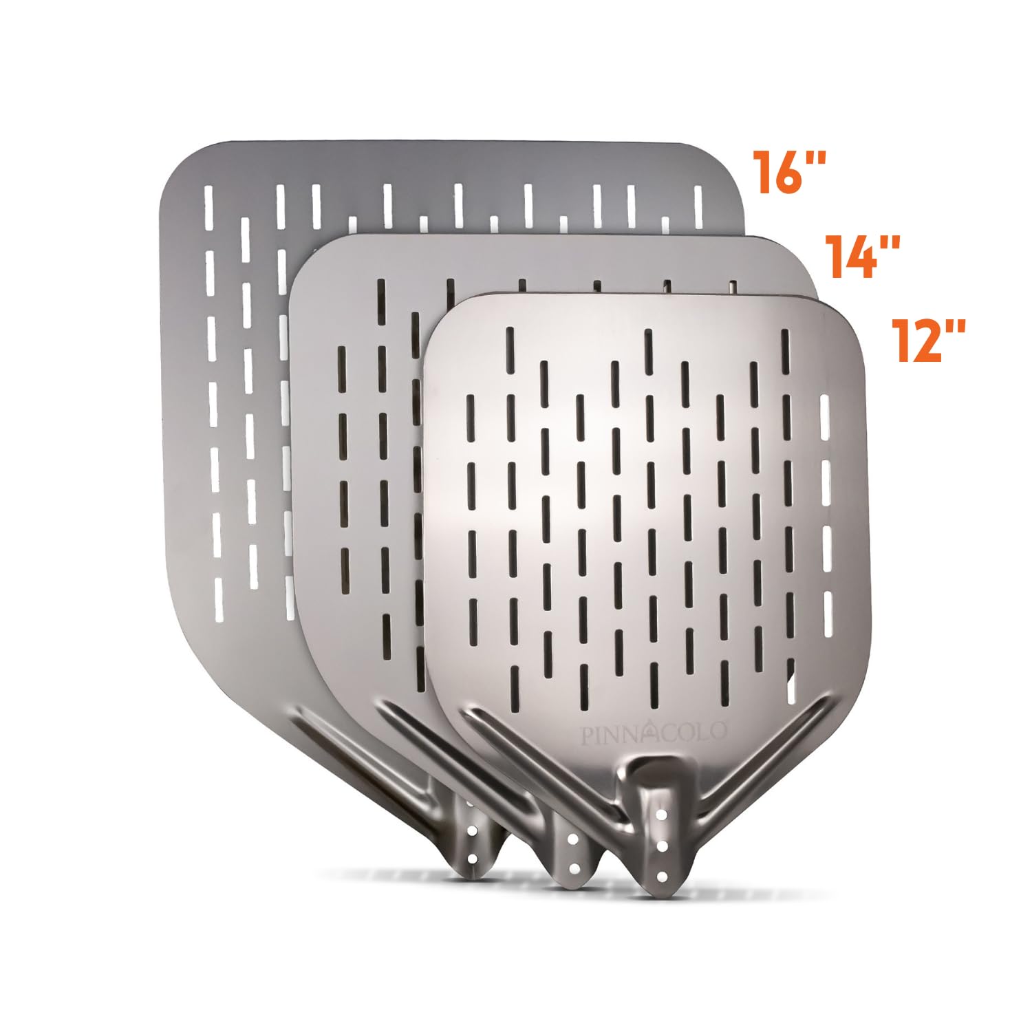 Pinnacolo 12 Inch Perforated Aluminum Pizza Peel With Handle - Lightweight And Easy To Use, Perfect For Homemade Pizza, Bread, A