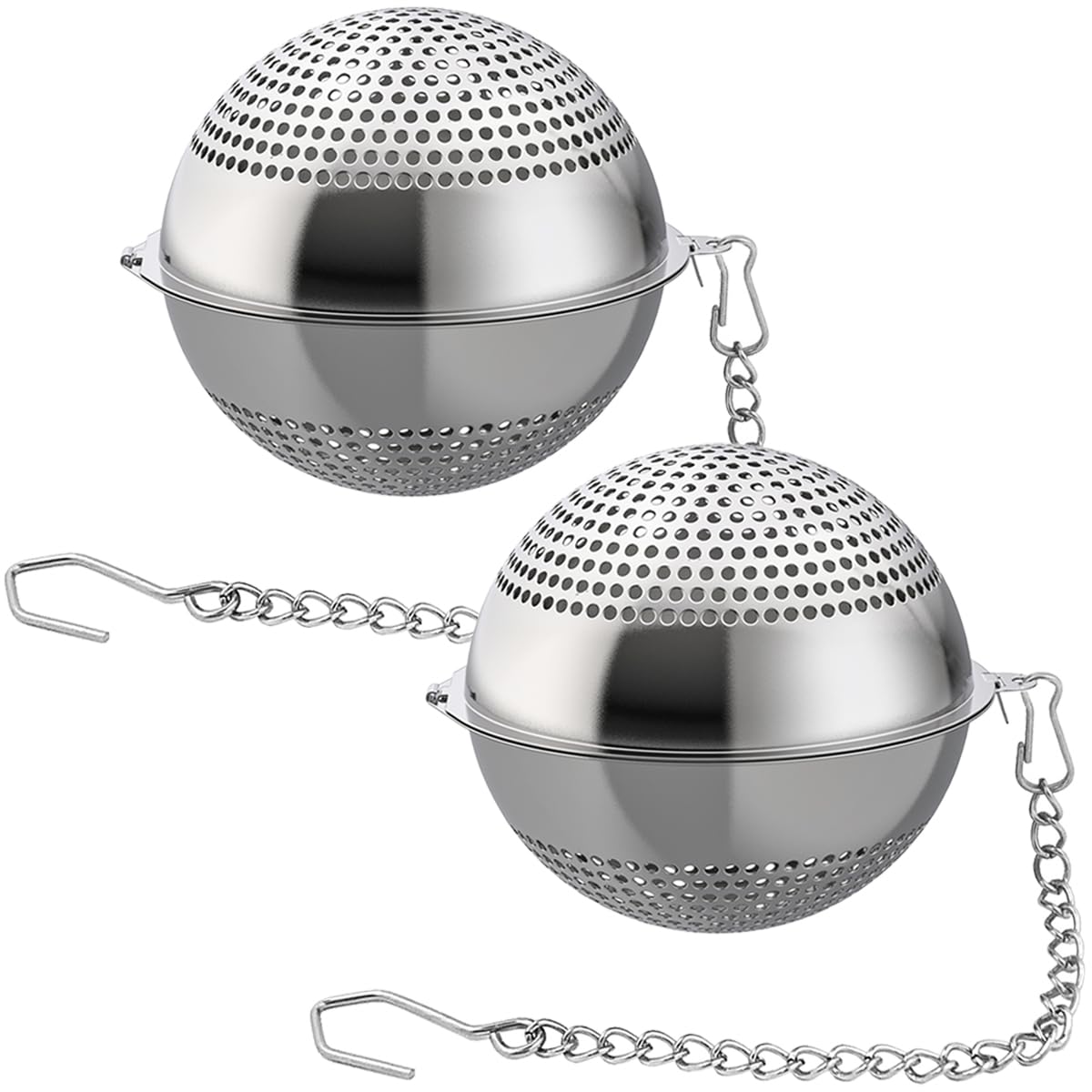 Lyxa Sr 2 Pack Food Grade 304 Stainless Steel Mesh Tea Ball 2.1 Inch Tea Infuser Strainer Filter Diffuser For Loose Tea