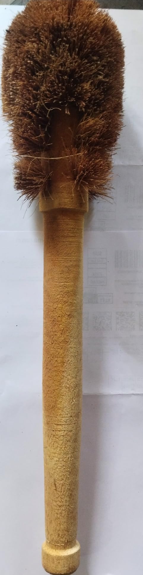 Vvos Round Toilet Coir Fibre Cleaning Brush (45Cm, Brown)  Pack Of 2 | EcoFriendly Bathroom Cleaning Brushes