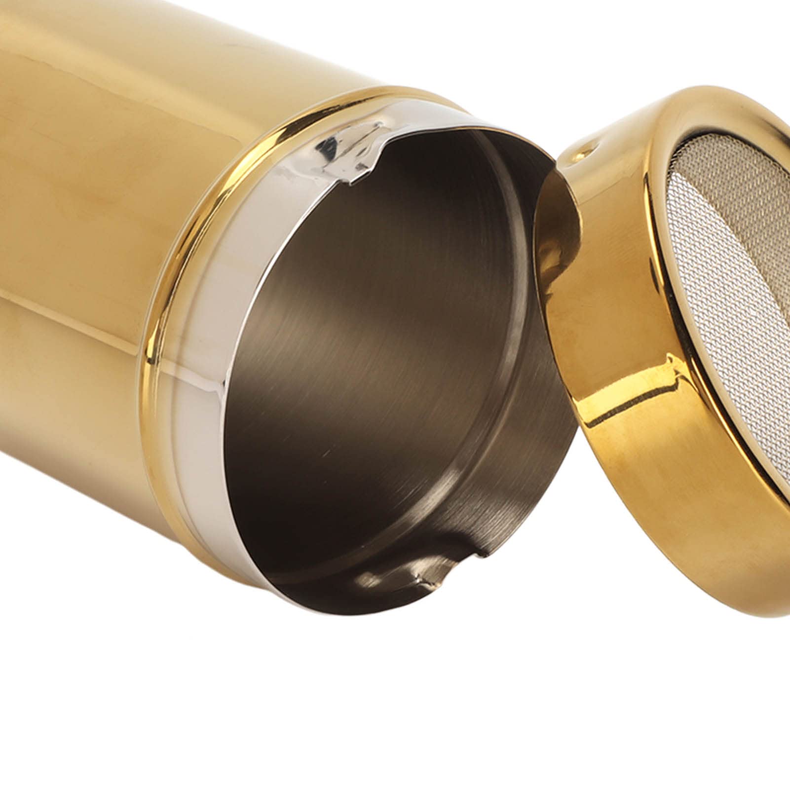 Stainless Steel Powder Shaker, Salt & Pepper Salt Shakers Gold Fine Mesh Powder Sugar Shaker Can Be Used To Hold Salt Powdered S