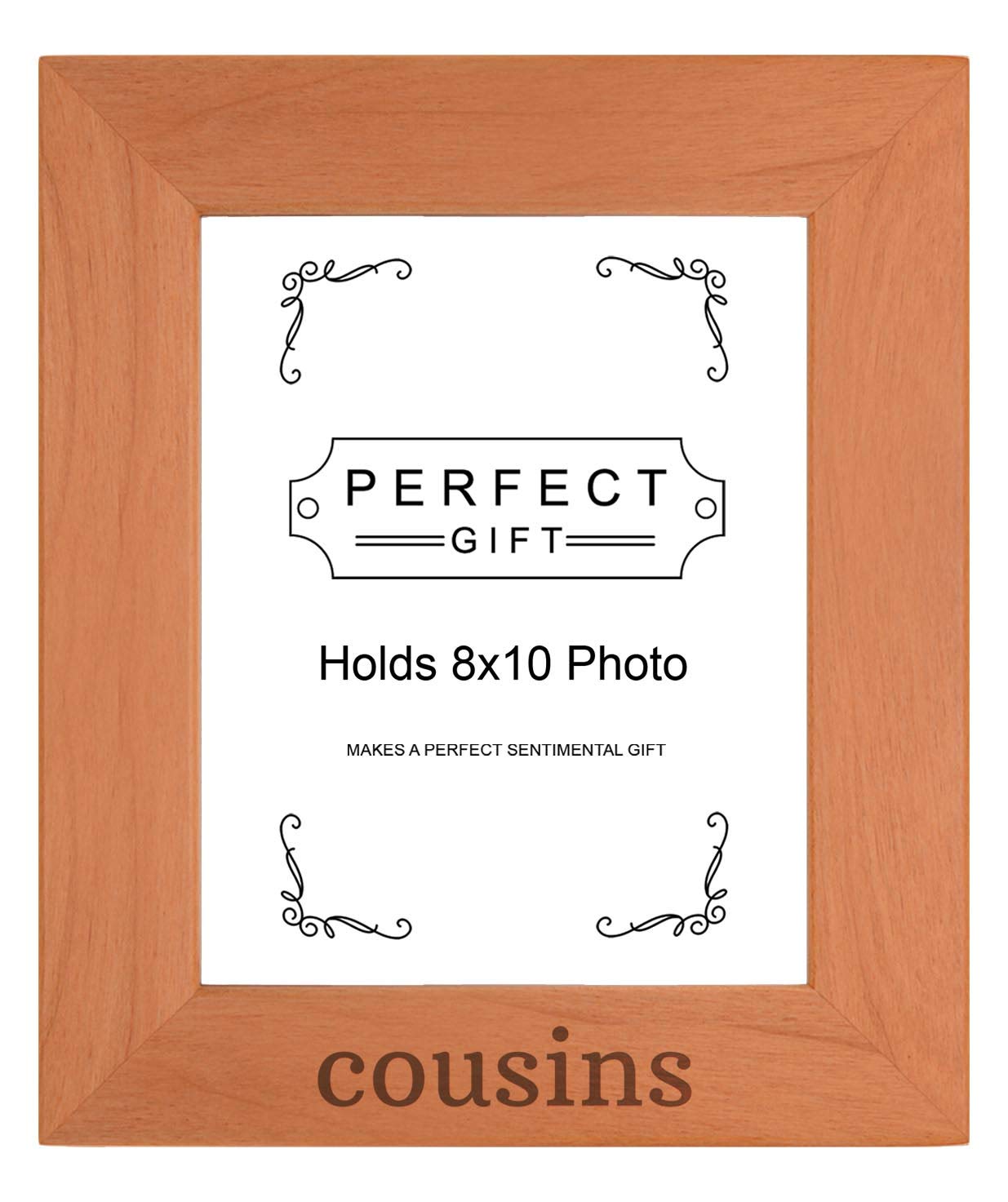 Personalized Gifts Sentimental Photo Frame Cousins Wood Engraved 8x10 Portrait Picture Frame