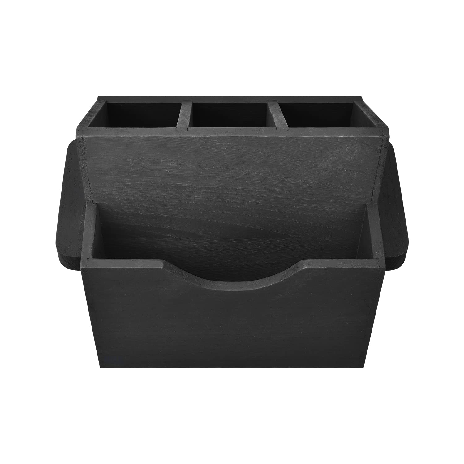 Ikee Design Wooden Utensil Caddy With Handles, Silverware Caddy, Silverware Holder For Countertop,Party,Camping And Kitchen, Sil