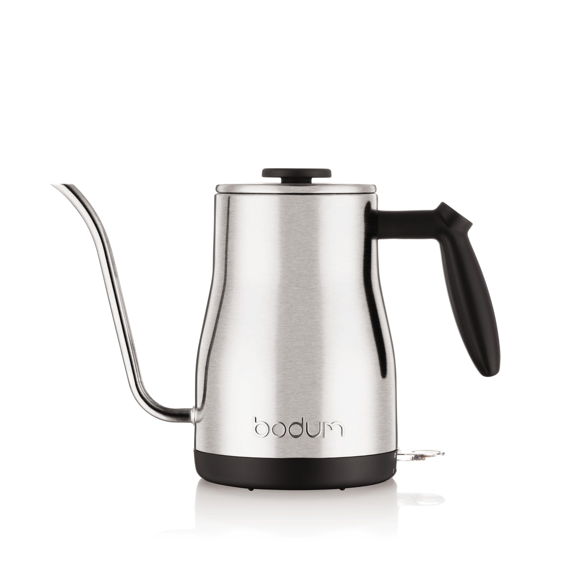 Bodum 34 Oz Bistro Gooseneck Electric Water Kettle, Pour Over Coffee & Tea, Brushed Stainless Steel