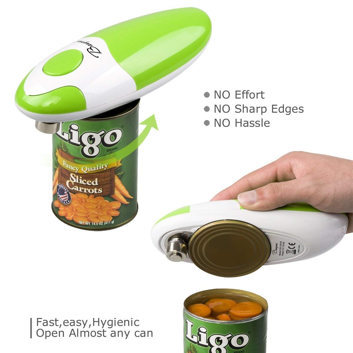 Kitchen Automatic Safety Cordless One Tin Touch Electric Can Opener& Bangrui Professional Electric Can Openerone-Touch Switch Sm