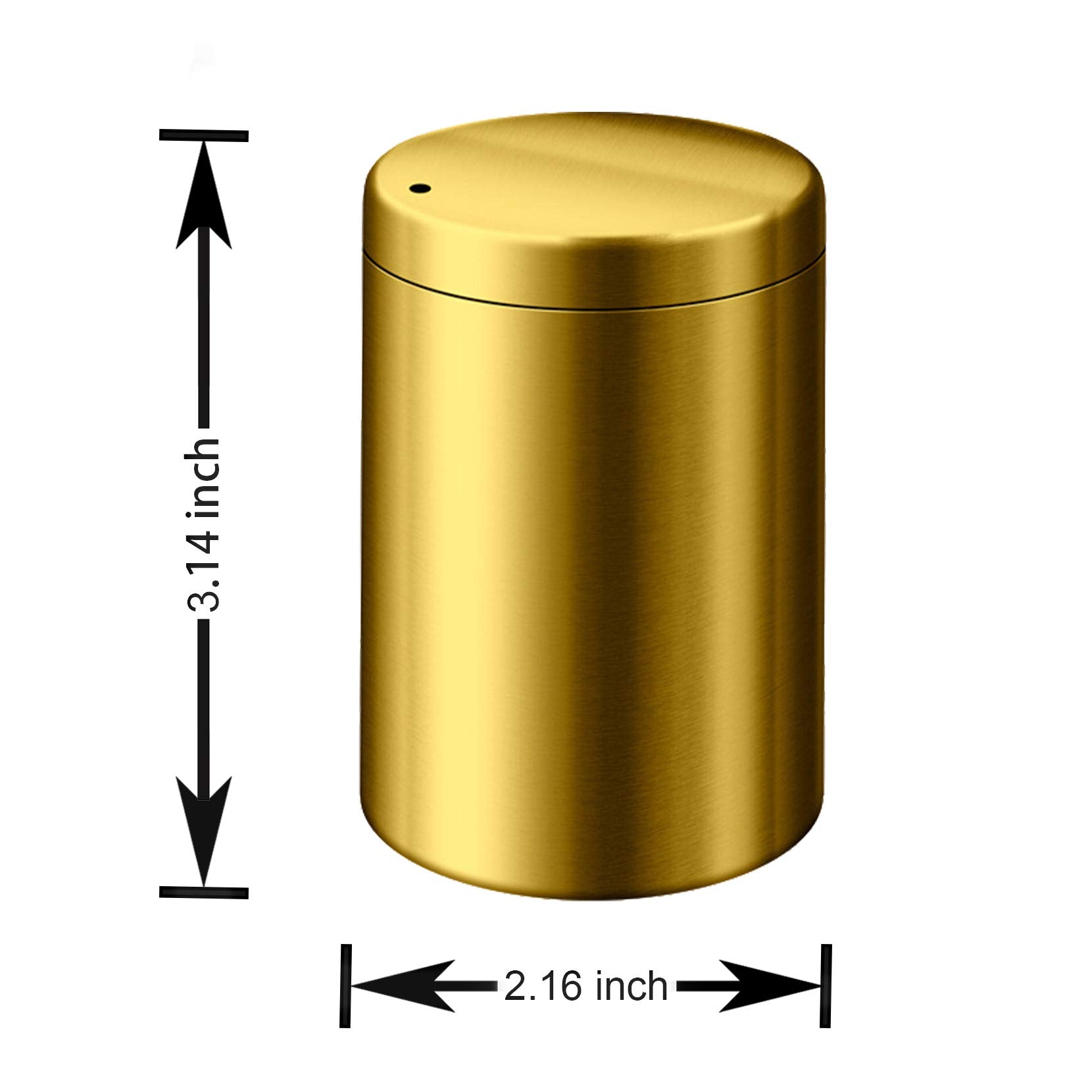 YIFOCUS Stainless Steel Toothpick Holder Dispenser Quality Home Tooth Picks Lot Container with 500 Pieces Bamboo Toothpicks for Teeth and Appetizer (Golden