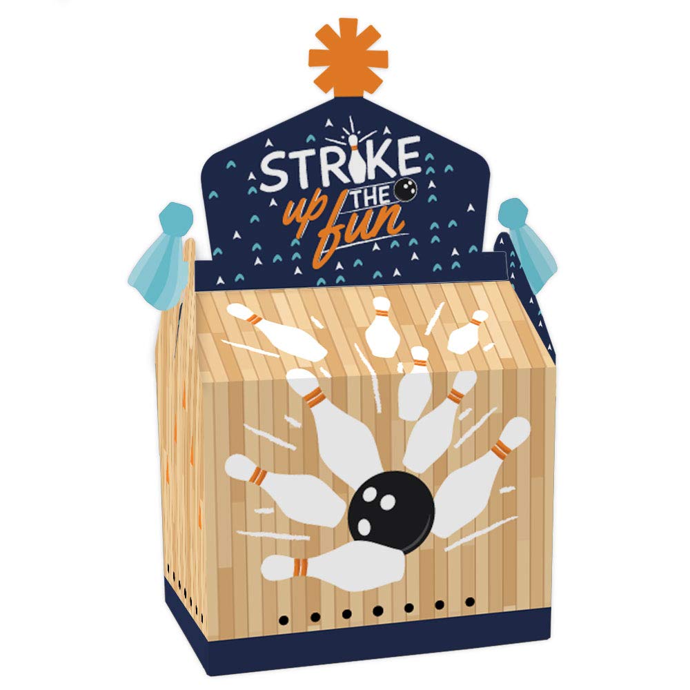 Big Dot Of Happiness Strike Up The Fun - Bowling - Treat Box Party Favors - Birthday Party Or Baby Shower Goodie Gable Boxes - S