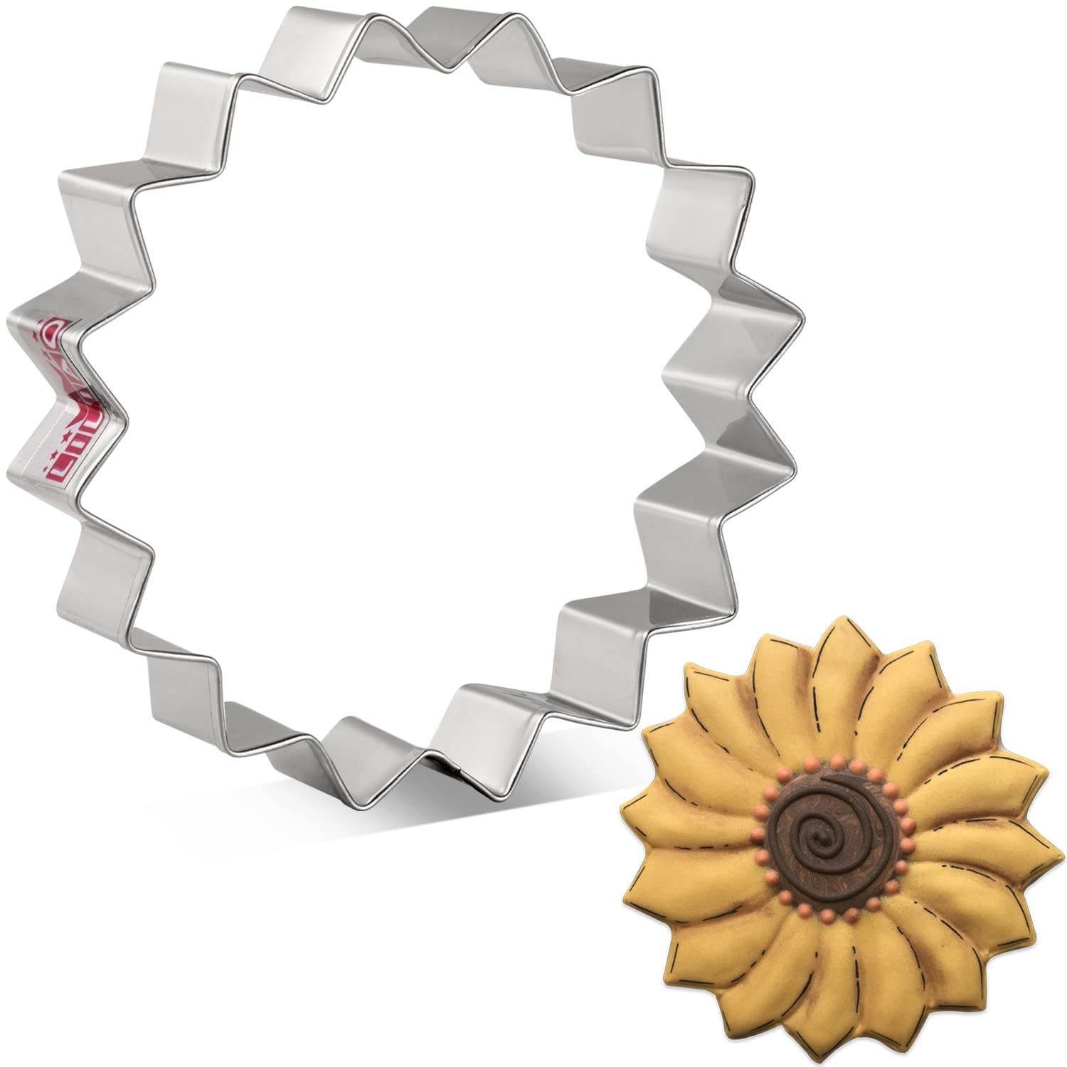 Liliao Sunflower Cookie Cutter - 3.8 X 3.8 Inches - Stainless Steel