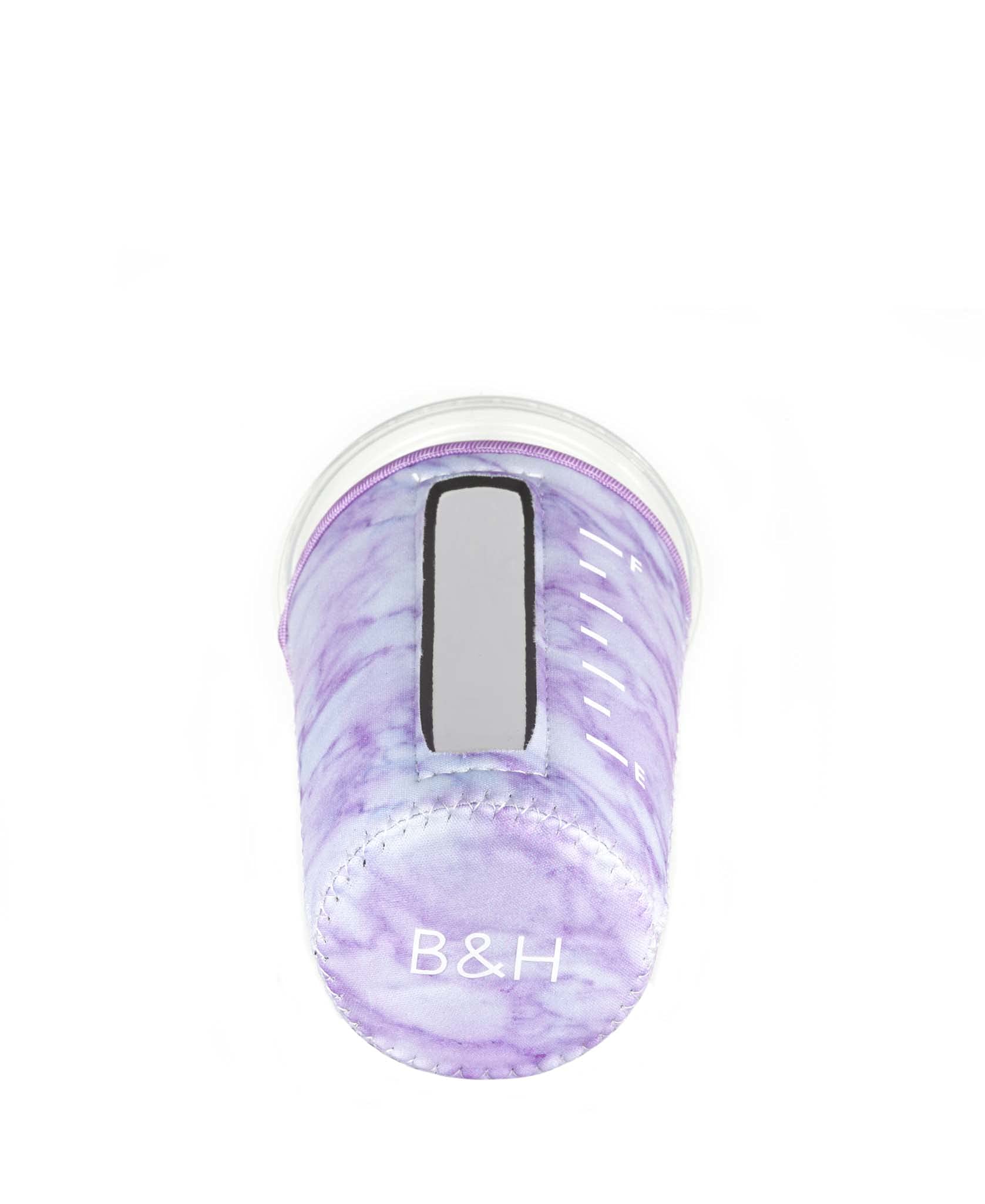 Reusable Insulator Neoprene Cup Sleeve For Iced Beverages And Coffee (Light Purple Marble, Medium)